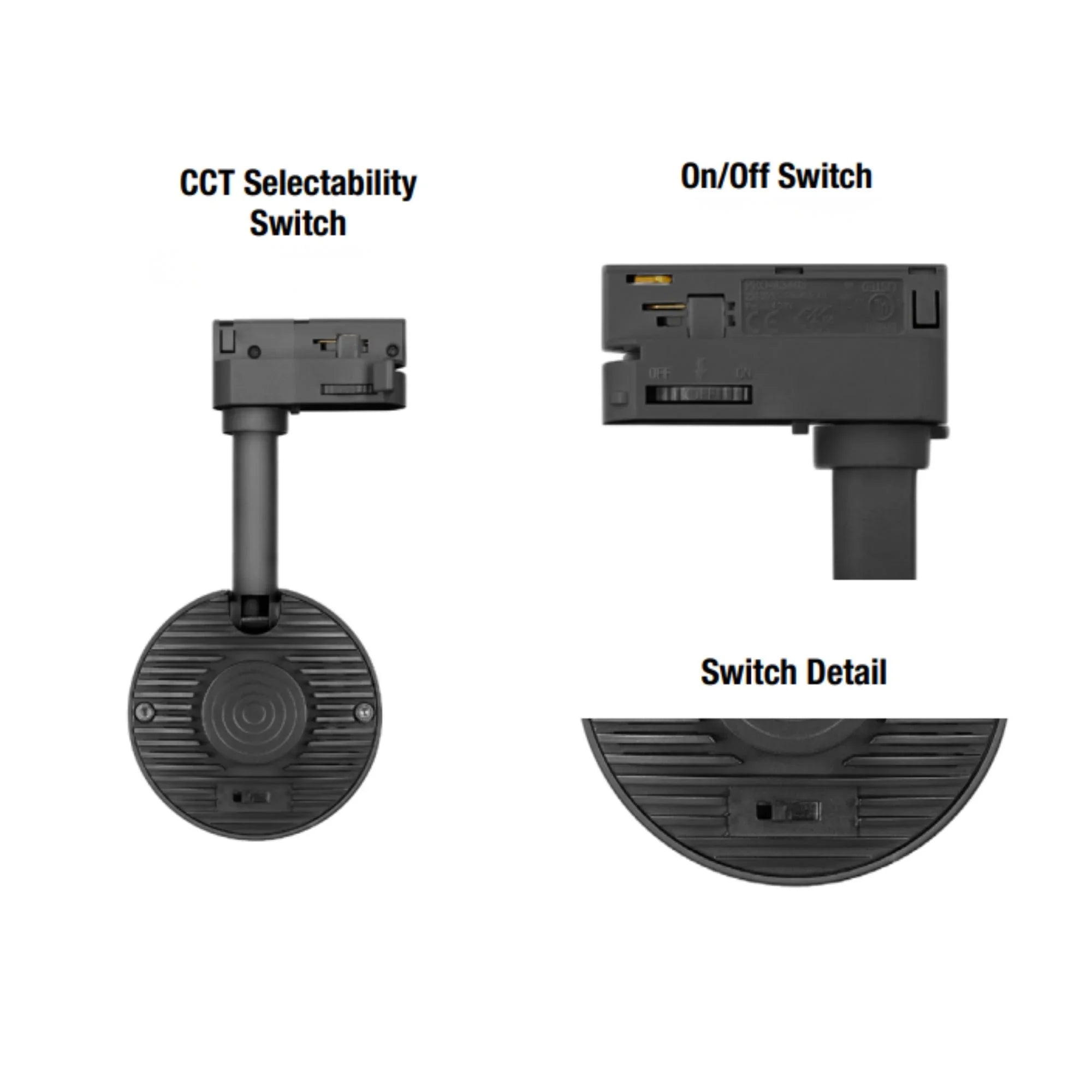 LEDVANCE Opti-Select Track Head, H-Type, White, Selectable CCT, 1100 Lumens, Adjustable Beam Angle