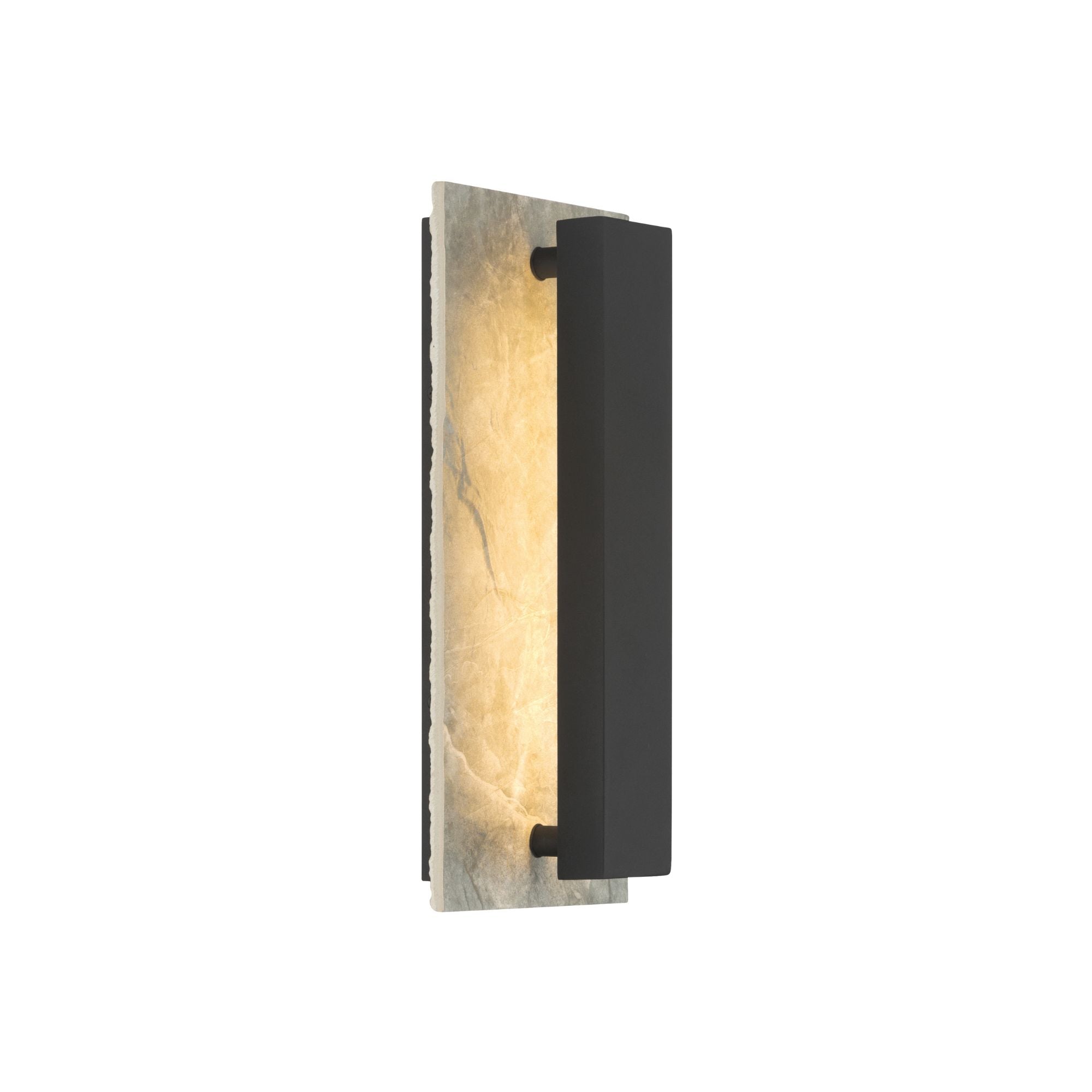The Great Outdoors Avenelle 13.75 in. LED Outdoor Wall Sconce, Sand Coal Black & Grey