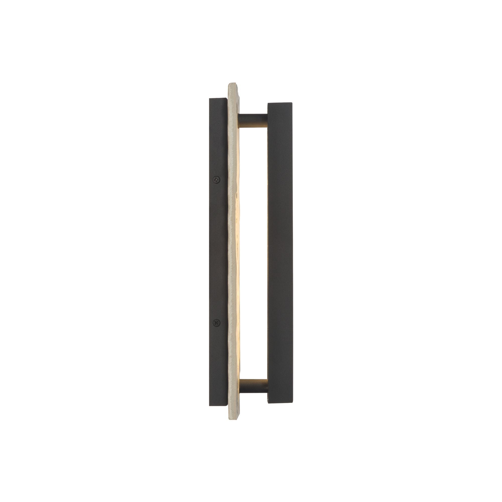 The Great Outdoors Avenelle 13.75 in. LED Outdoor Wall Sconce, Sand Coal Black & Grey