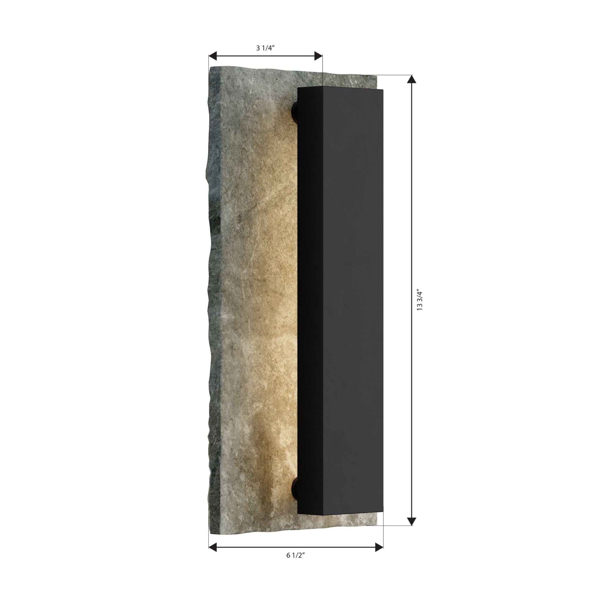 The Great Outdoors Avenelle 13.75 in. LED Outdoor Wall Sconce, Sand Coal Black & Grey
