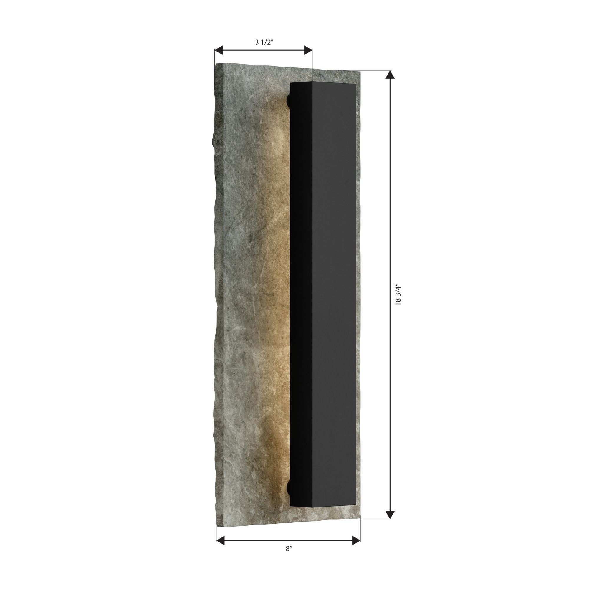 The Great Outdoors Avenelle 18.75" Outdoor Wall Sconce, Sand Coal Black & Grey