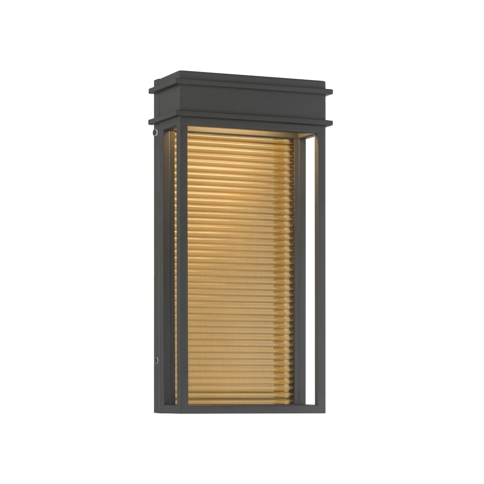 The Great Outdoors Clyne LED Outdoor Sconce, Sand Coal Black & Painted Legacy Brass