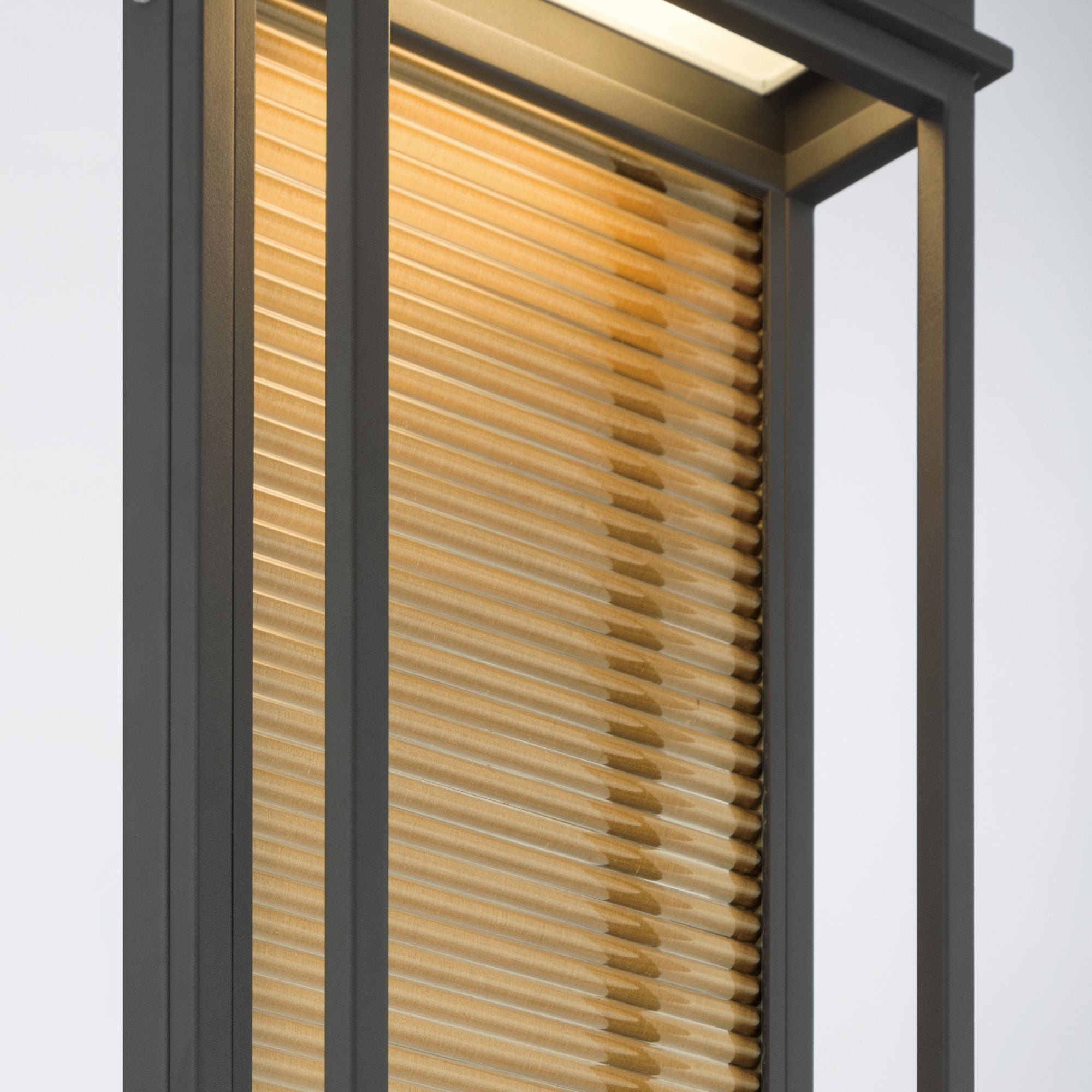 The Great Outdoors Clyne 15 in. LED Outdoor Sconce, Sand Coal Black & Painted Legacy Brass