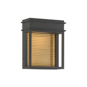 The Great Outdoors Clyne LED Outdoor Sconce, Sand Coal Black & Painted Legacy Brass