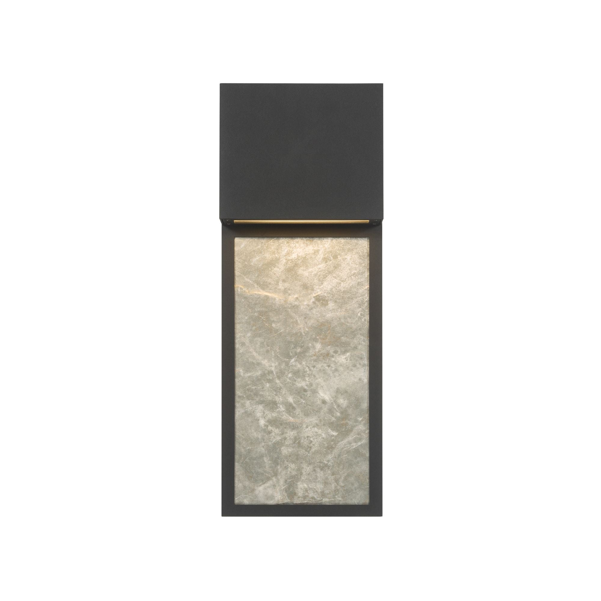 The Great Outdoors Norrin 16 in. LED Outdoor Wall Sconce, Sand Coal Black & Grey