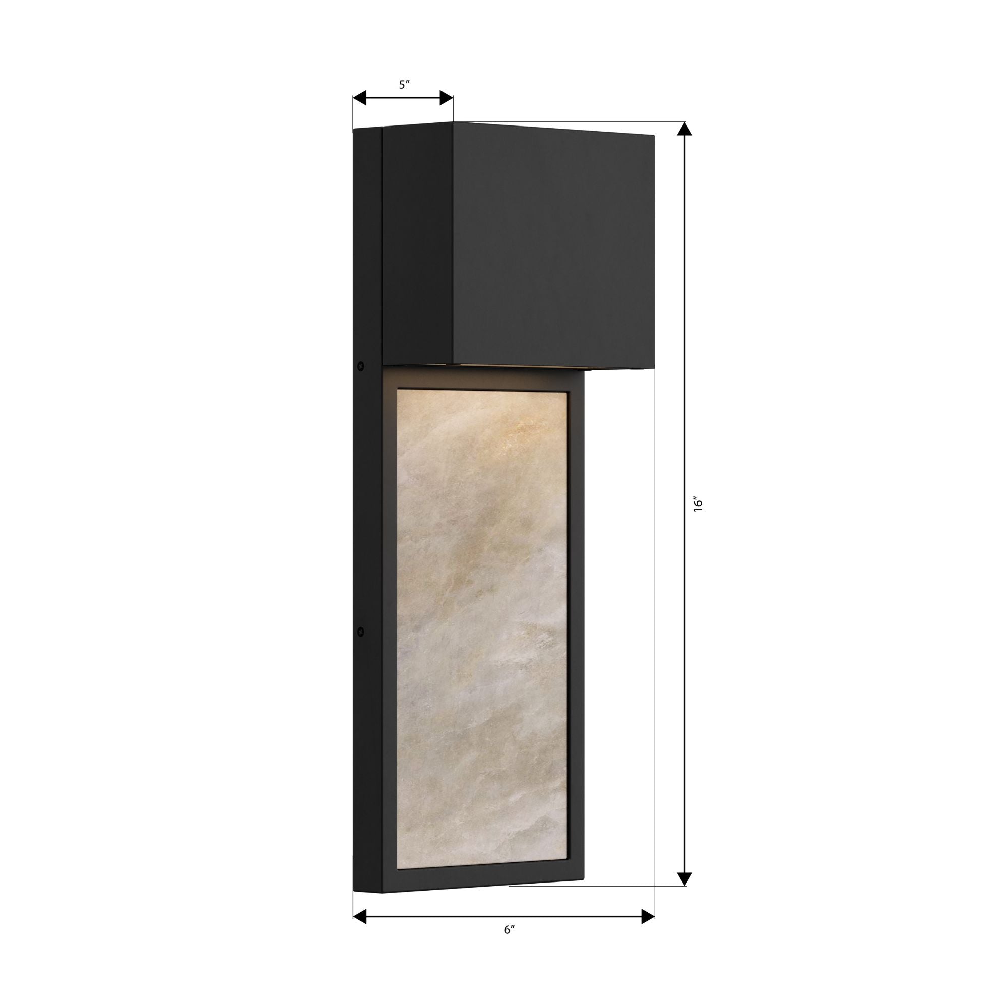 The Great Outdoors Norrin 16 in. LED Outdoor Wall Sconce, Sand Coal Black & Grey