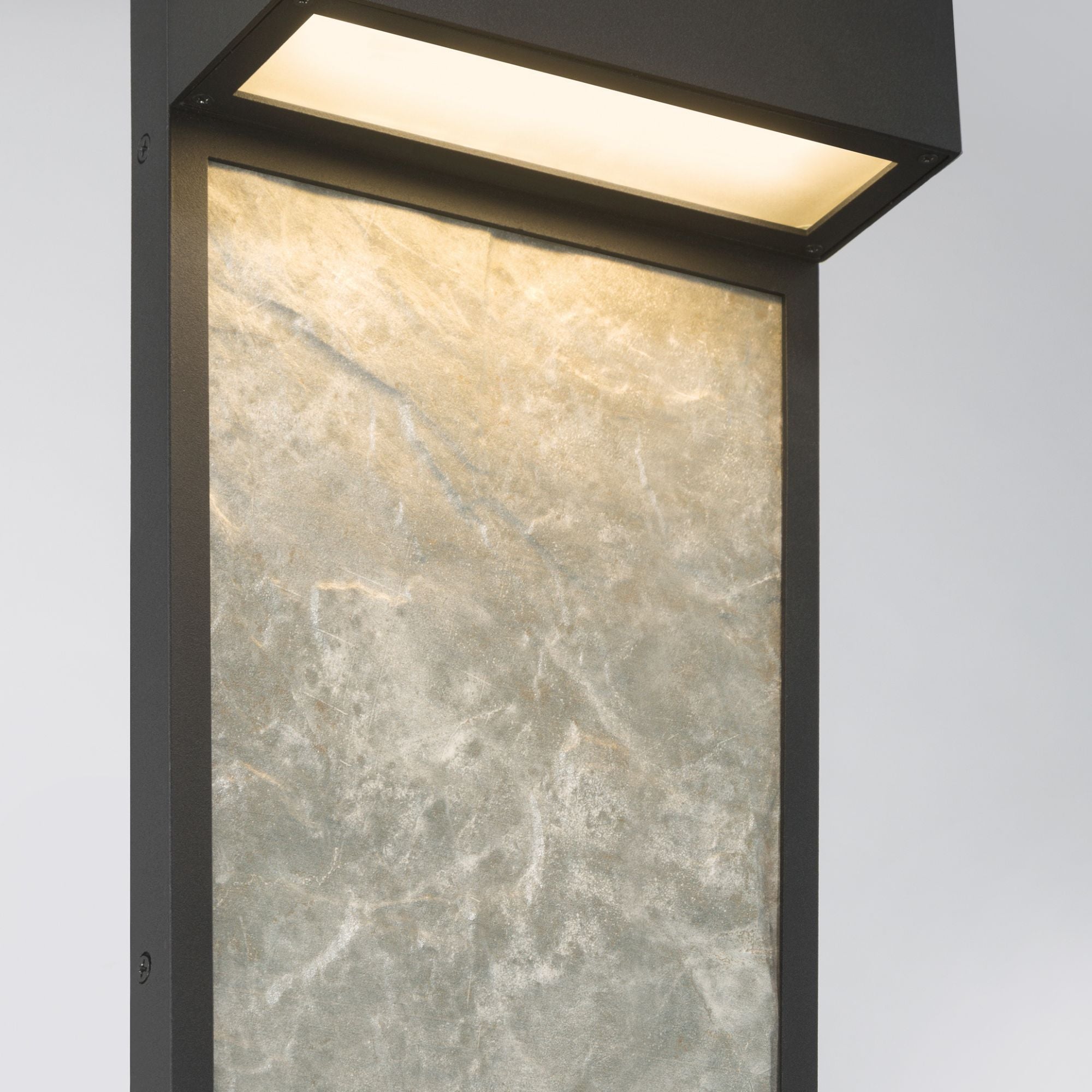 The Great Outdoors Norrin 21.25 in. LED Outdoor Wall Sconce, Sand Coal Black & Grey