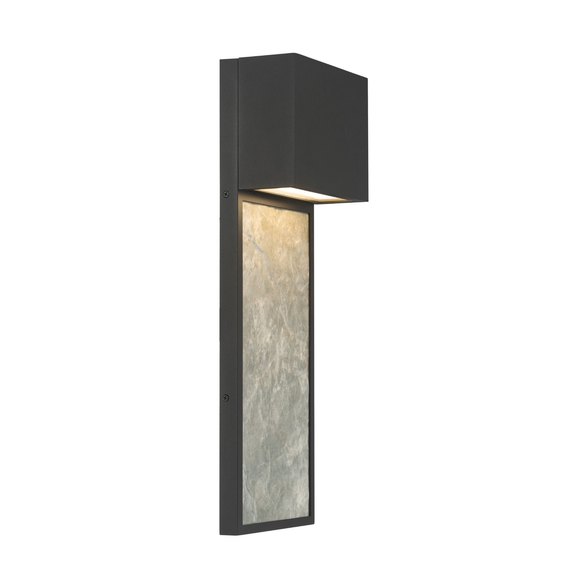 The Great Outdoors Norrin 21.25 in. LED Outdoor Wall Sconce, Sand Coal Black & Grey