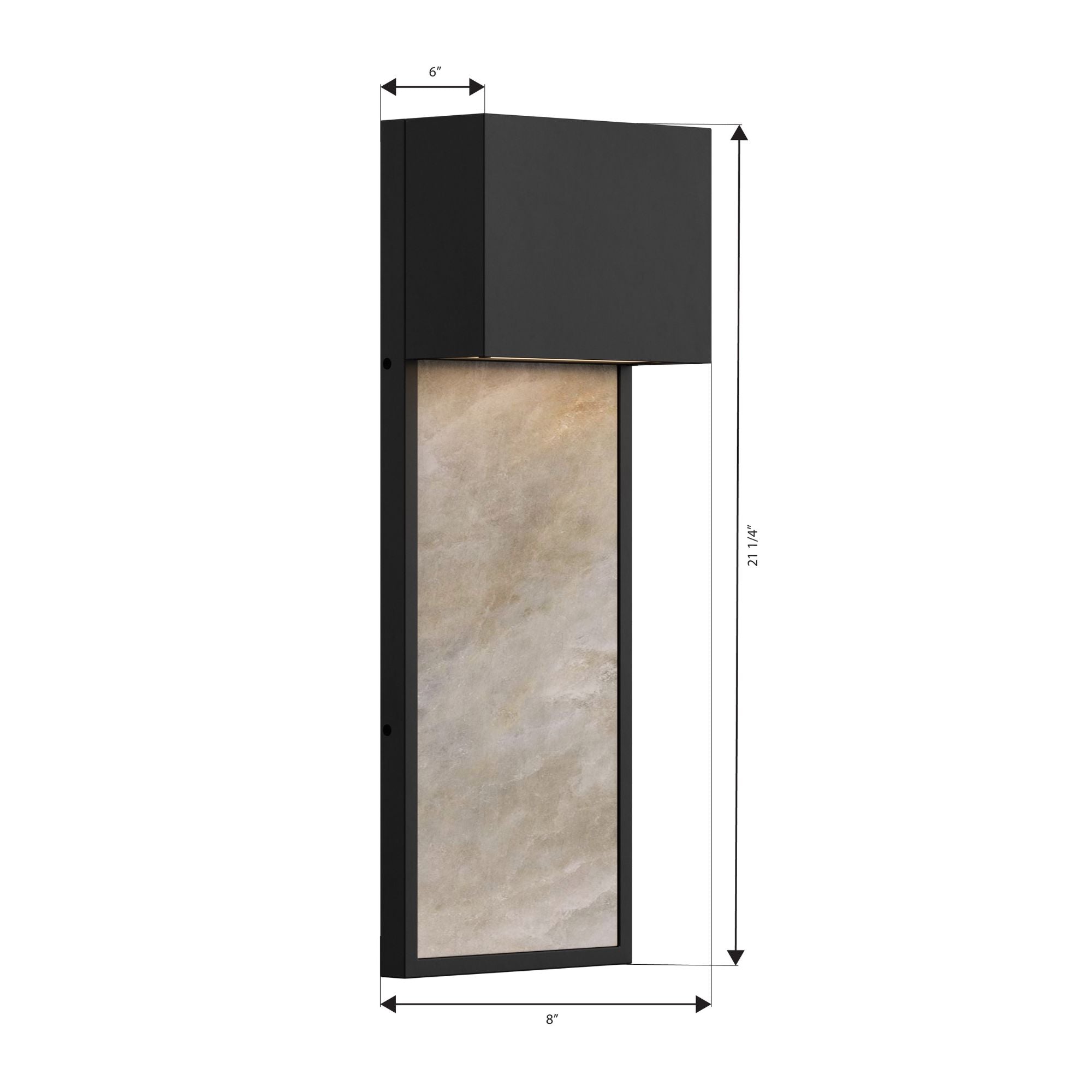 The Great Outdoors Norrin 21.25 in. LED Outdoor Wall Sconce, Sand Coal Black & Grey