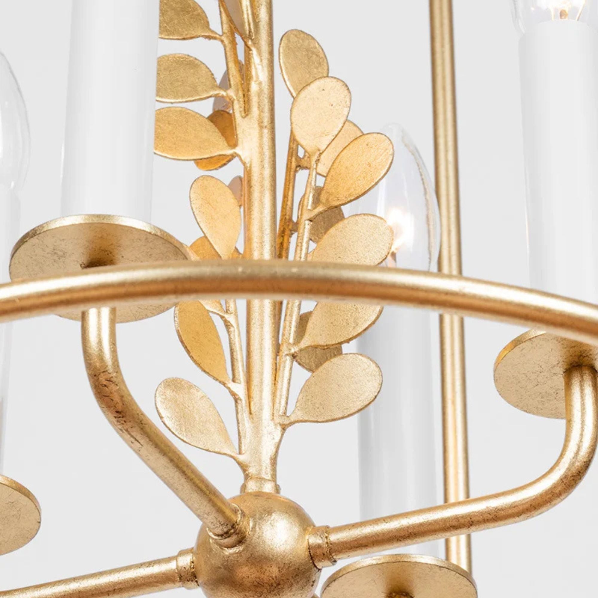 Adrienne 26" 4-Light Hangining Lantern, Vintage Gold Leaf Finish