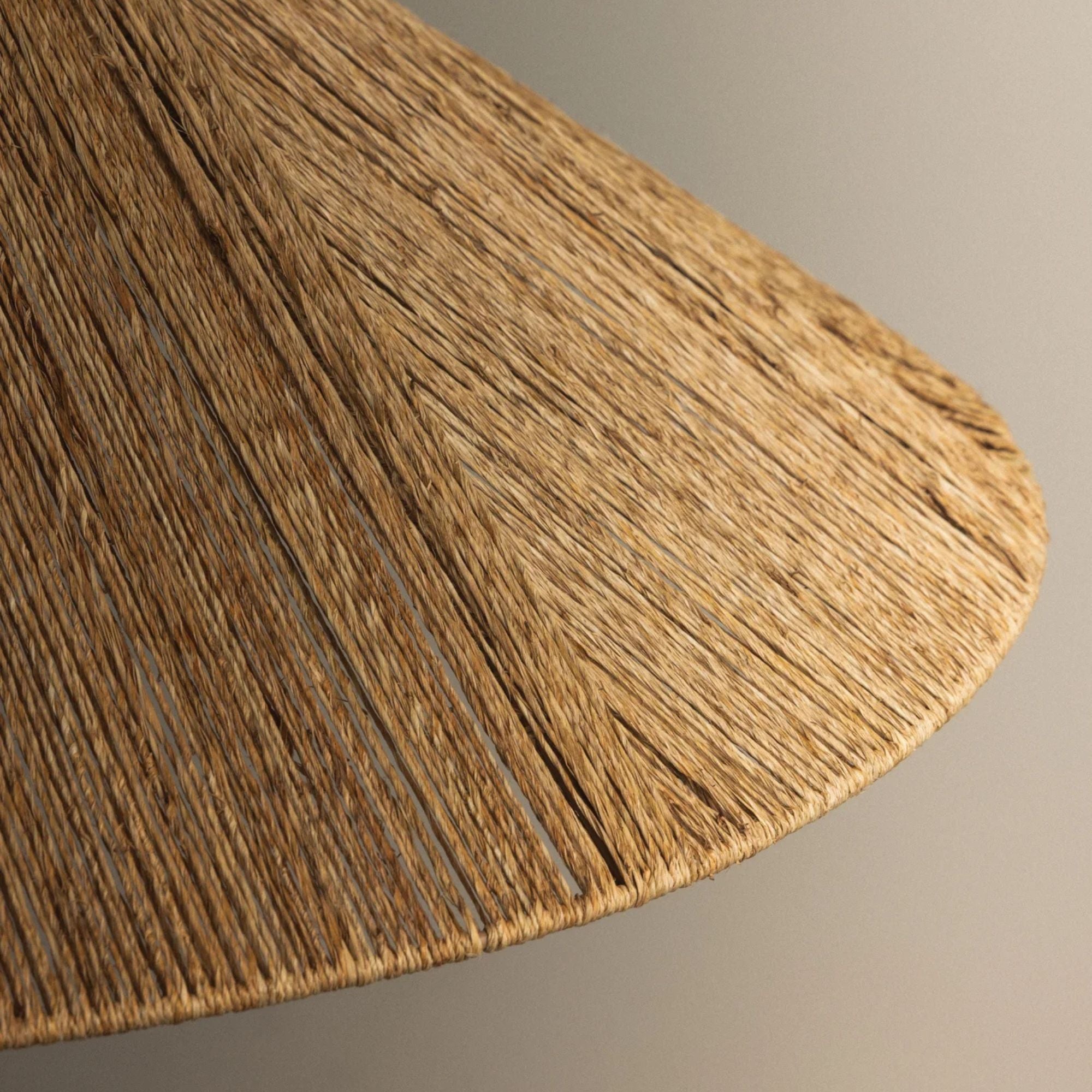 Troy Ahrens 36 in. Pendant Light, Patina Brass with Natural Woven Shade