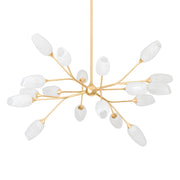 Aldean 44" 18-Light Chandelier, Vintage Gold Leaf Finish