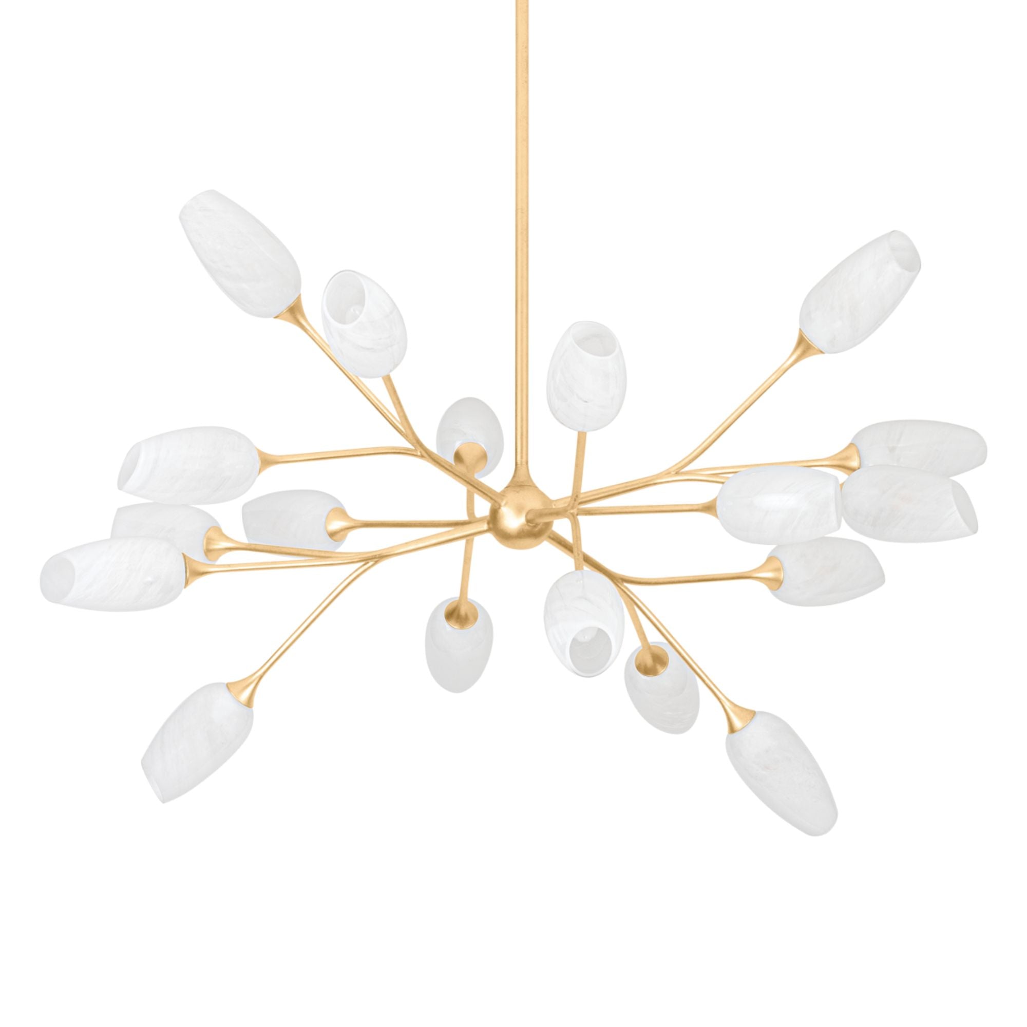 Aldean 44" 18-Light Chandelier, Vintage Gold Leaf Finish