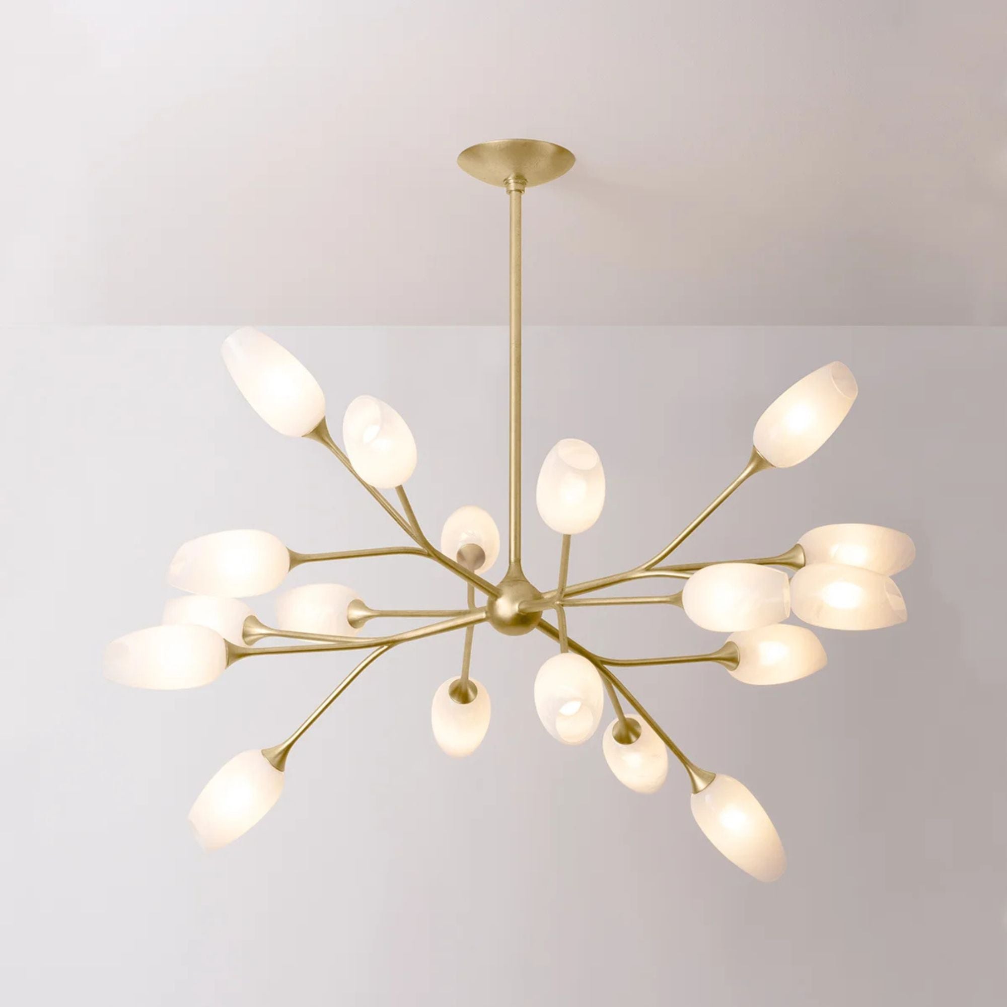 Aldean 44" 18-Light Chandelier, Vintage Gold Leaf Finish