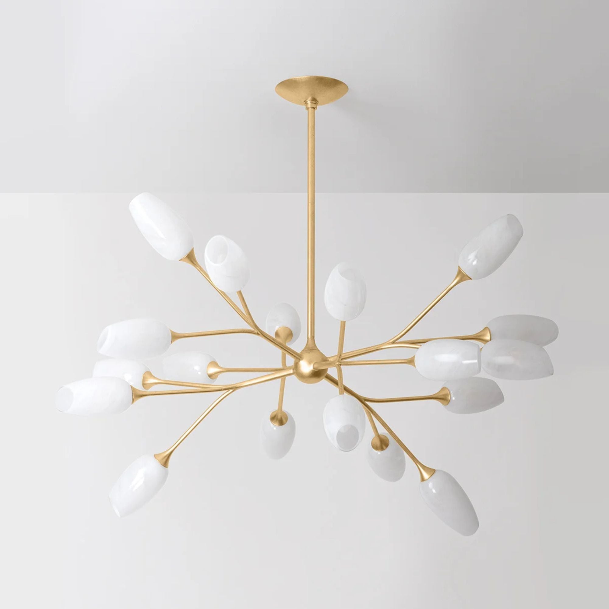 Aldean 44" 18-Light Chandelier, Vintage Gold Leaf Finish