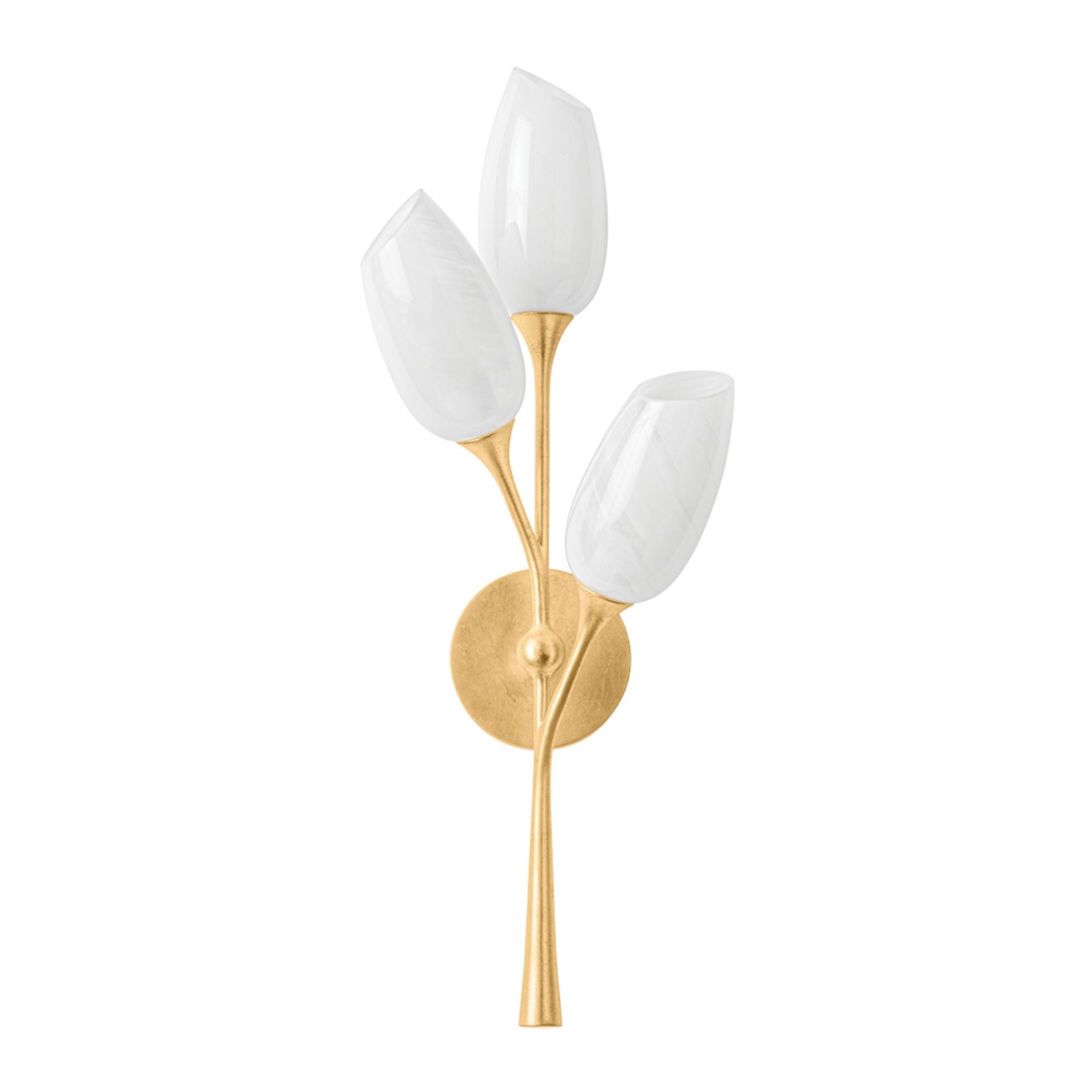 Aldean 25" 3-Light Wall Sconce, Vintage Gold Leaf Finish