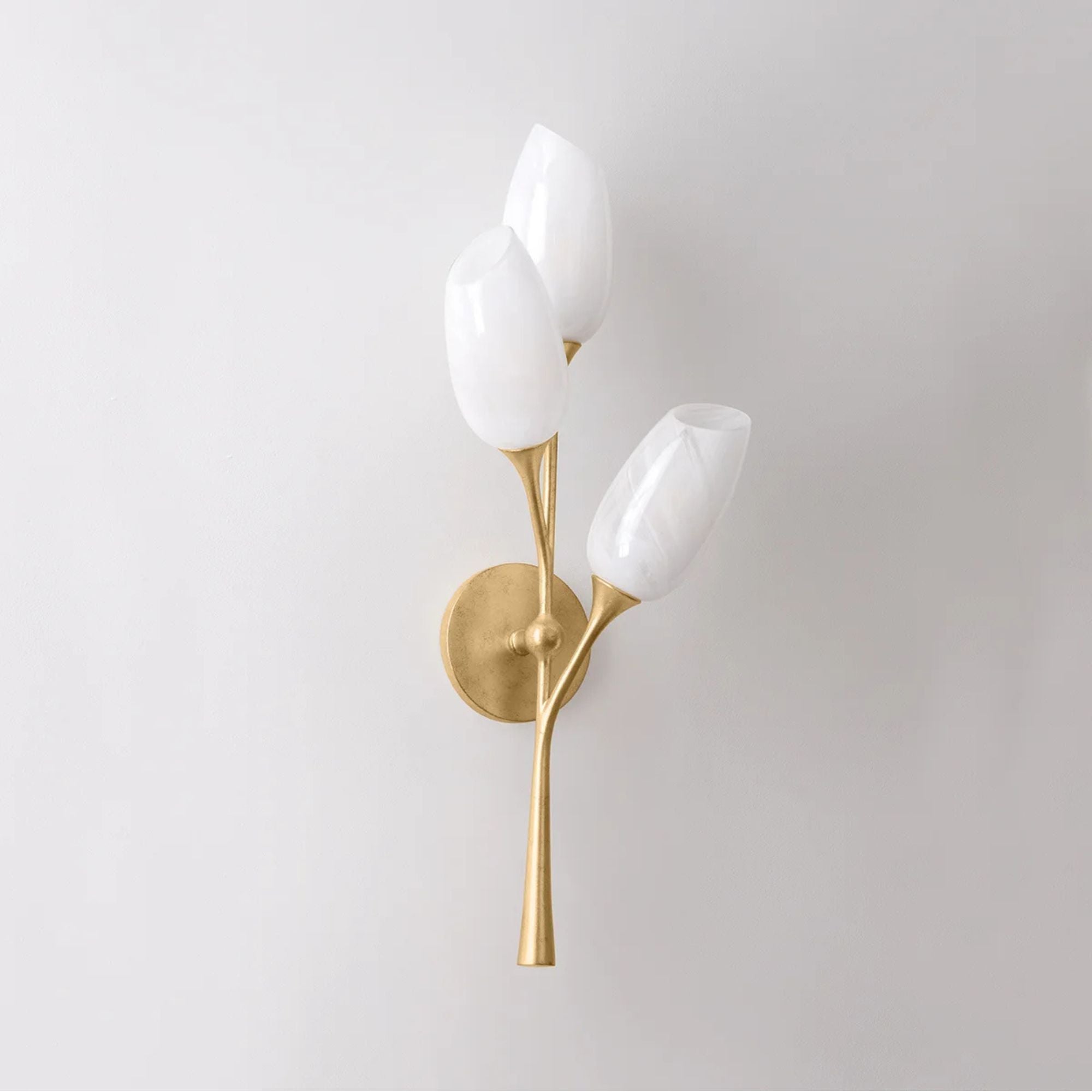 Aldean 25" 3-Light Wall Sconce, Vintage Gold Leaf Finish