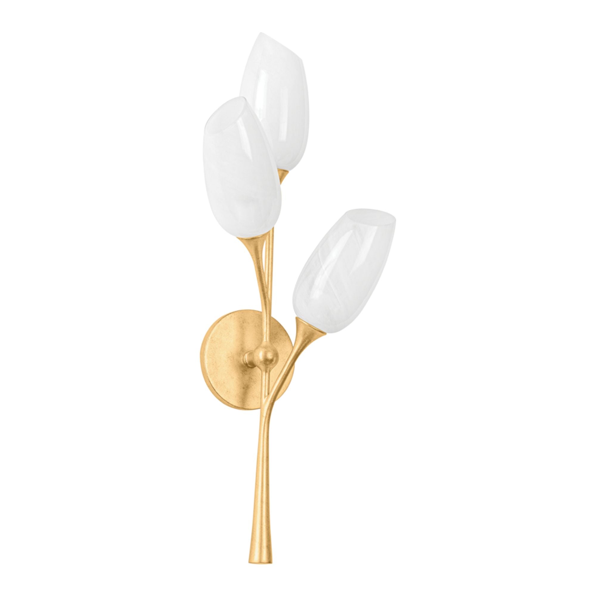 Aldean 25" 3-Light Wall Sconce, Vintage Gold Leaf Finish