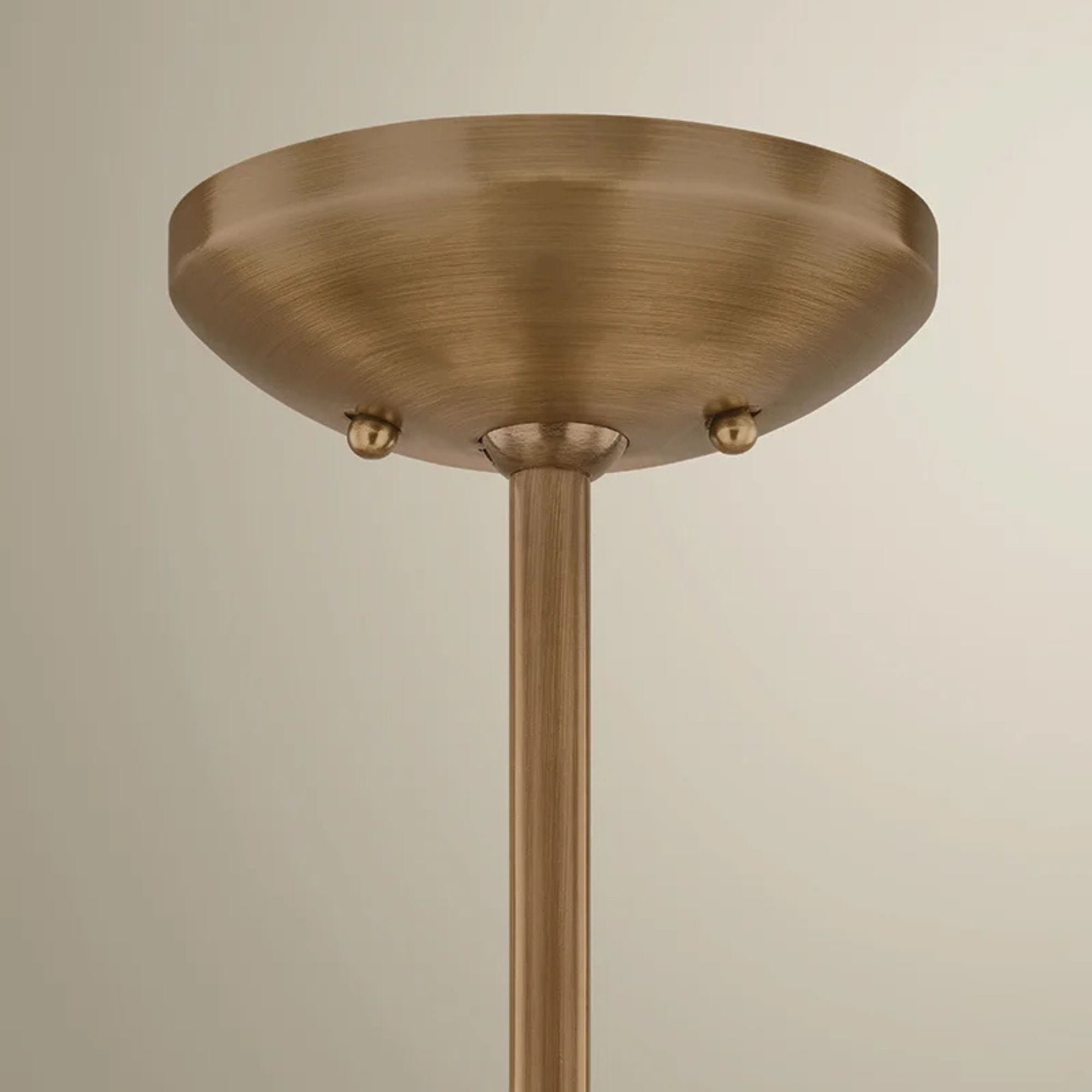 Troy Alturas Chandelier, Patina Brass with Soft Sand Bowl Shades