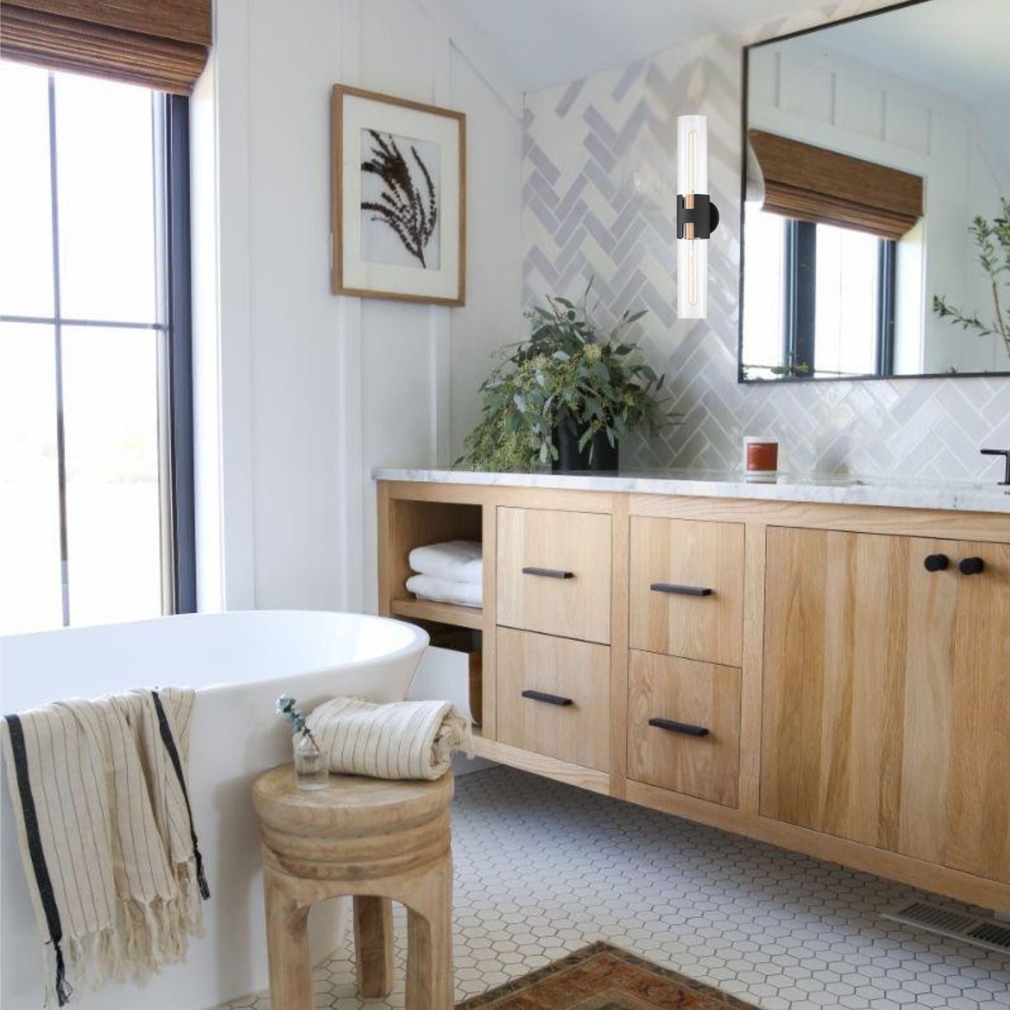 Troy Lighting - Amado 26 in. Wall Light Black & Brass finish | Bees Lighting