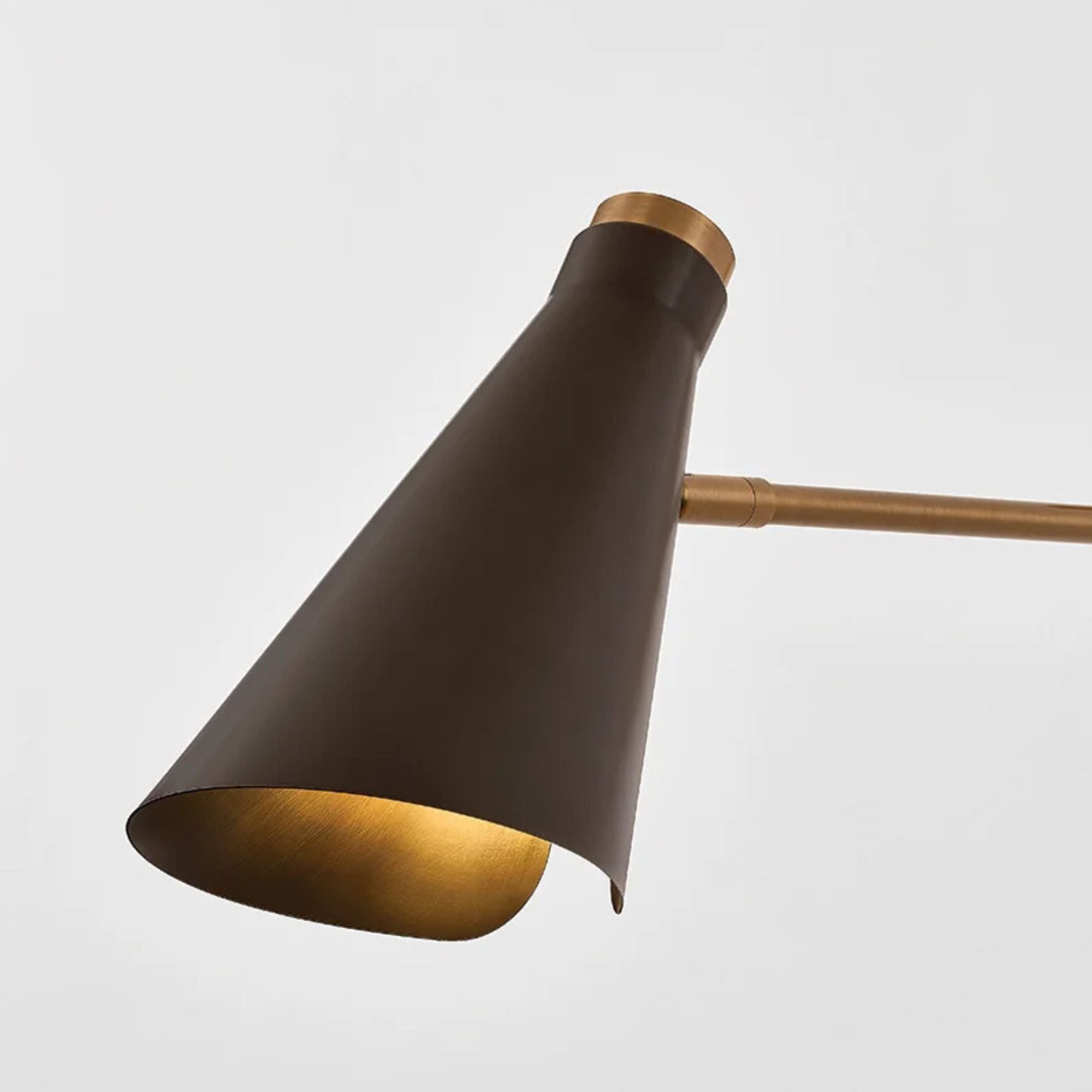 Andersen 14" Swing Arm Lamp, Patina Brass/Bronze Finish