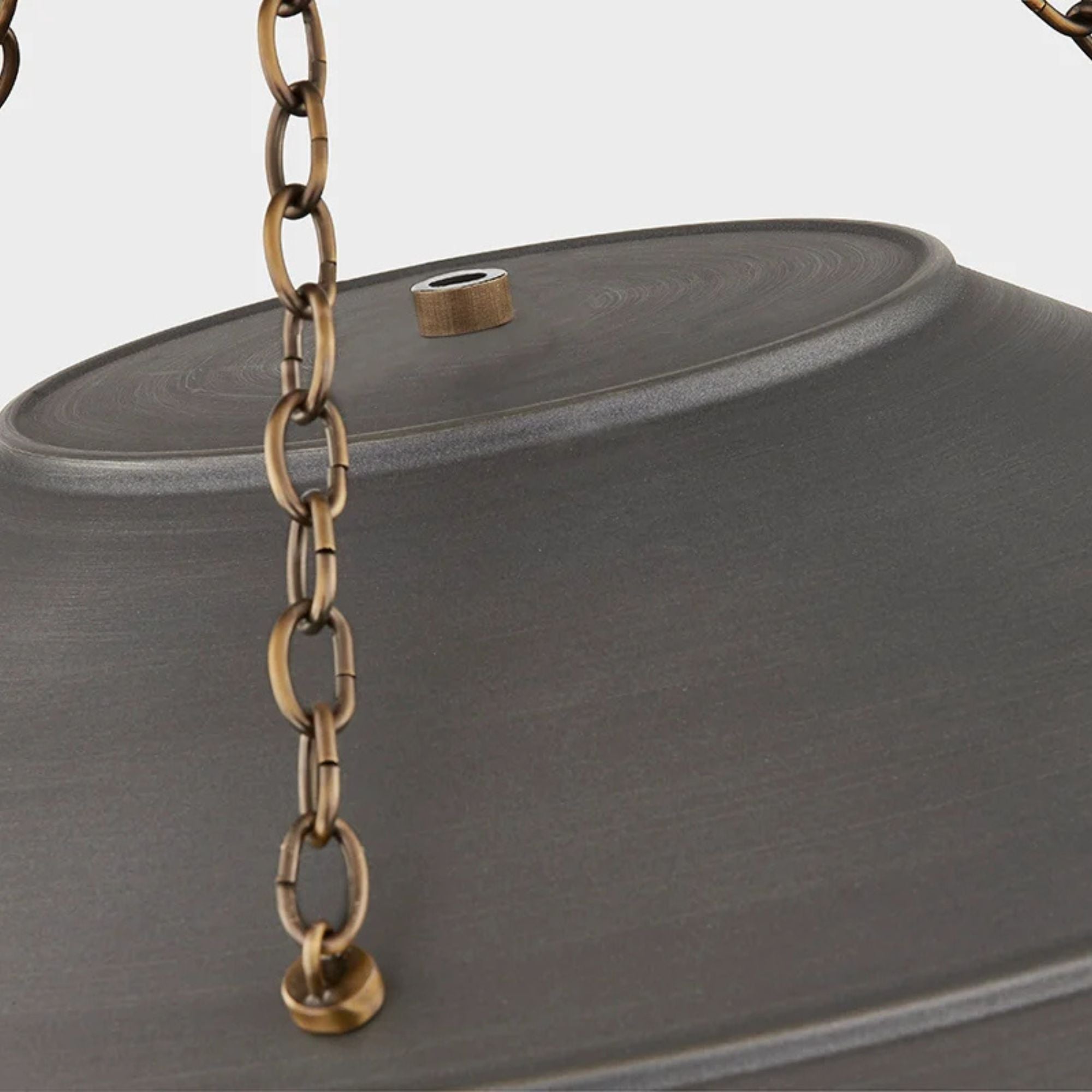 Arcane 23" Pendant, Patina Brass/Graphite Finish