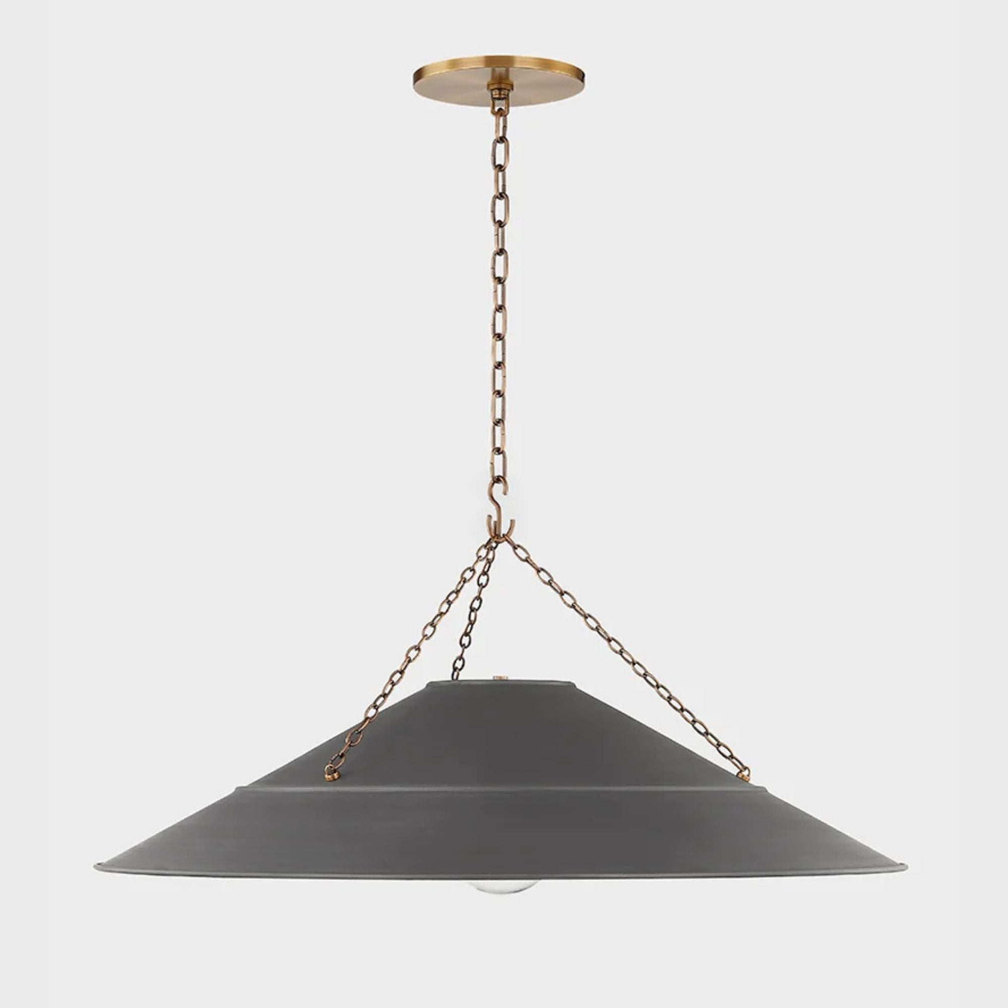 Arcane 34" Pendant, Patina Brass/Graphite Finish