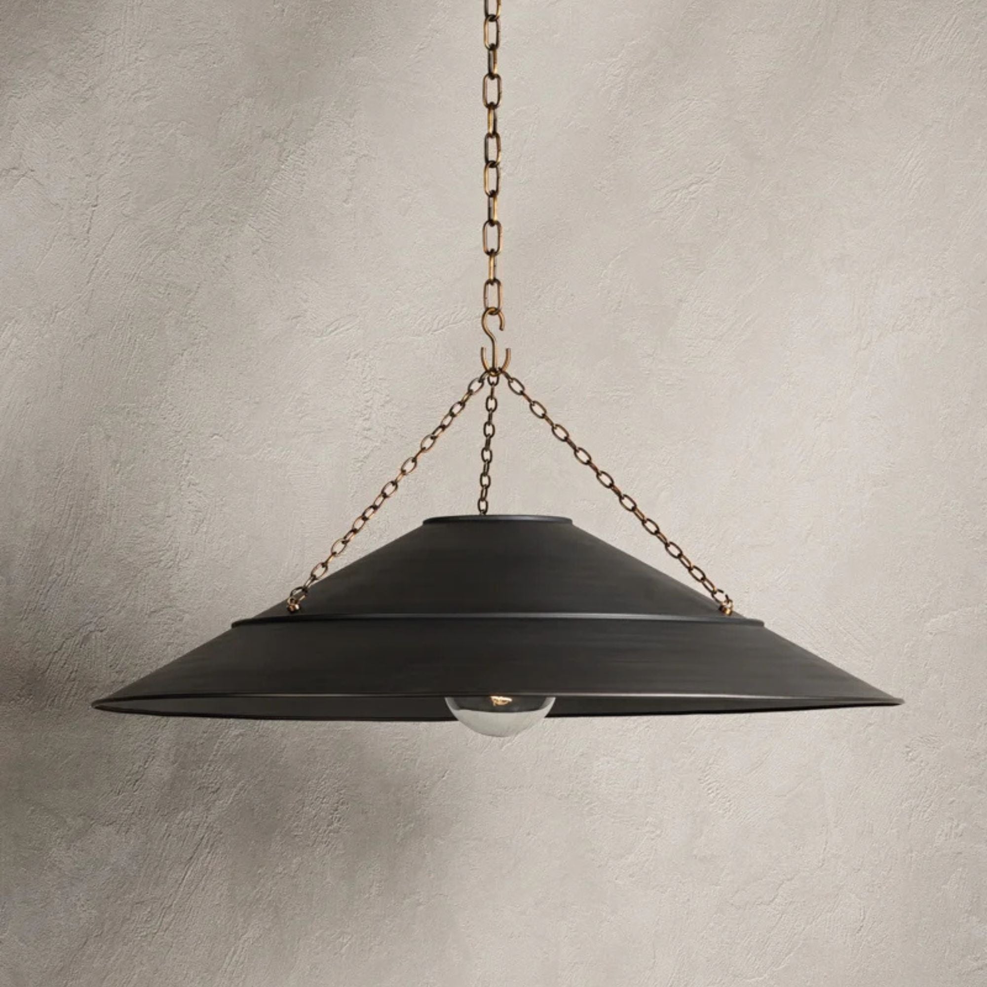 Arcane 34" Pendant, Patina Brass/Graphite Finish