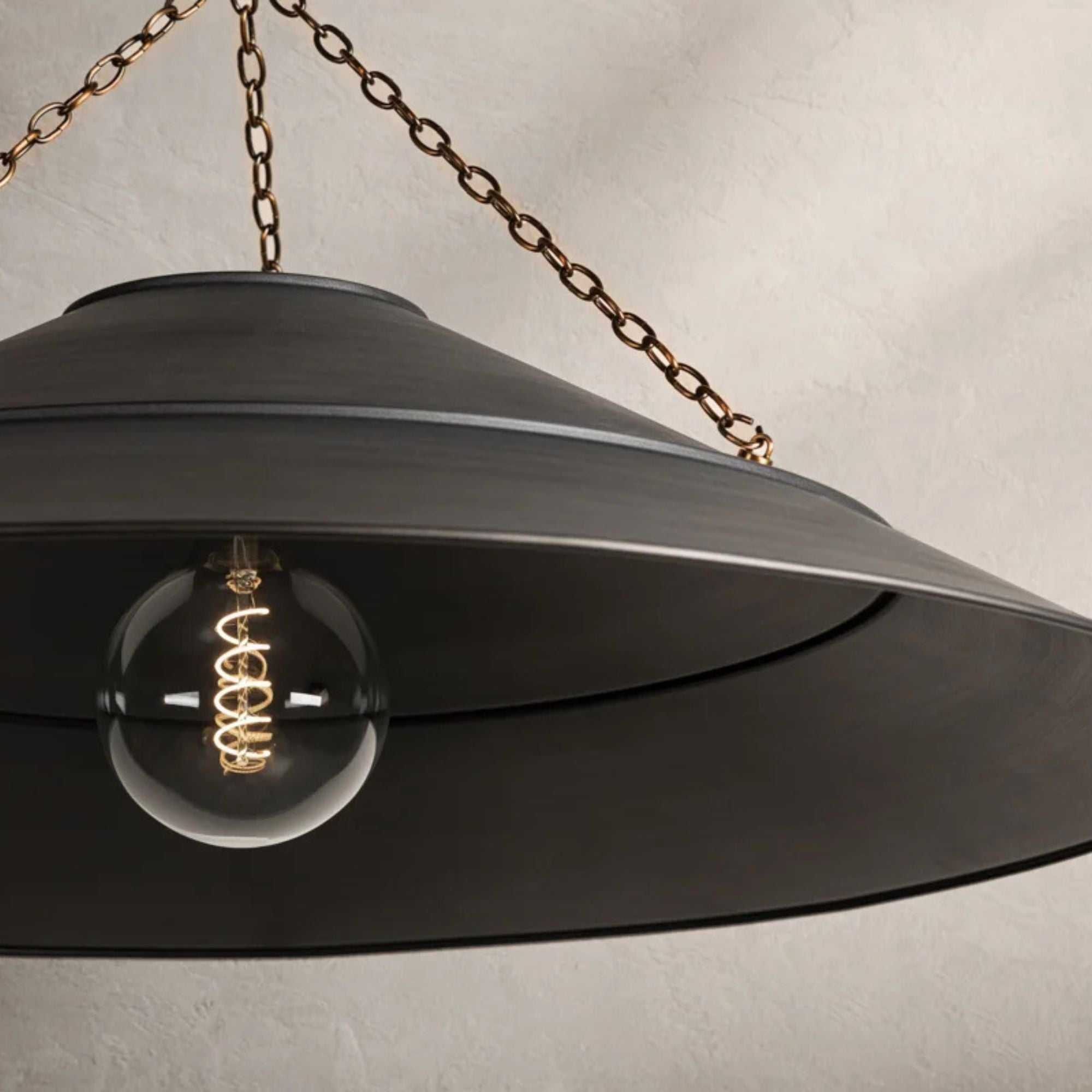 Arcane 34" Pendant, Patina Brass/Graphite Finish