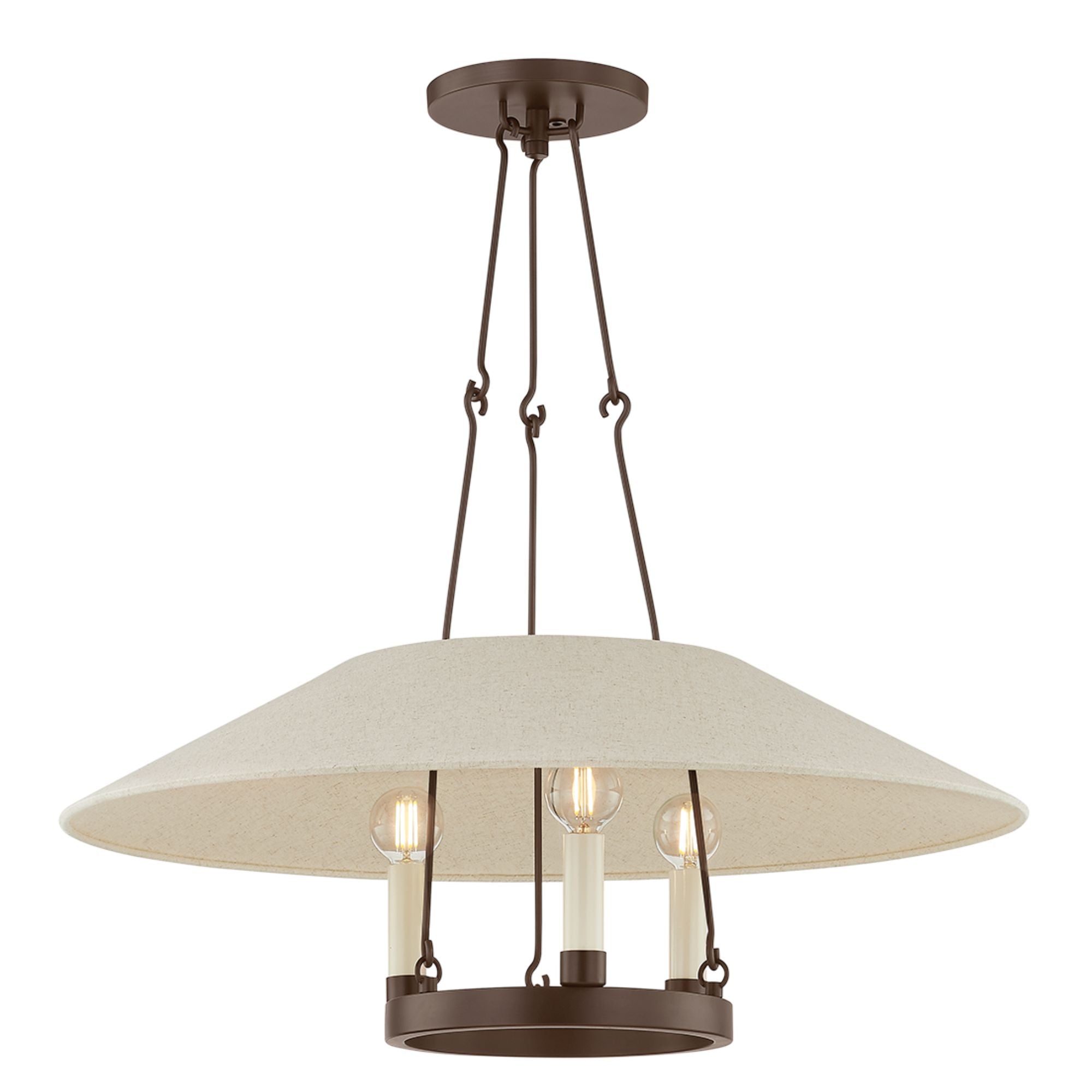 Archive 25" 3-Light Chandelier, Bronze Finish