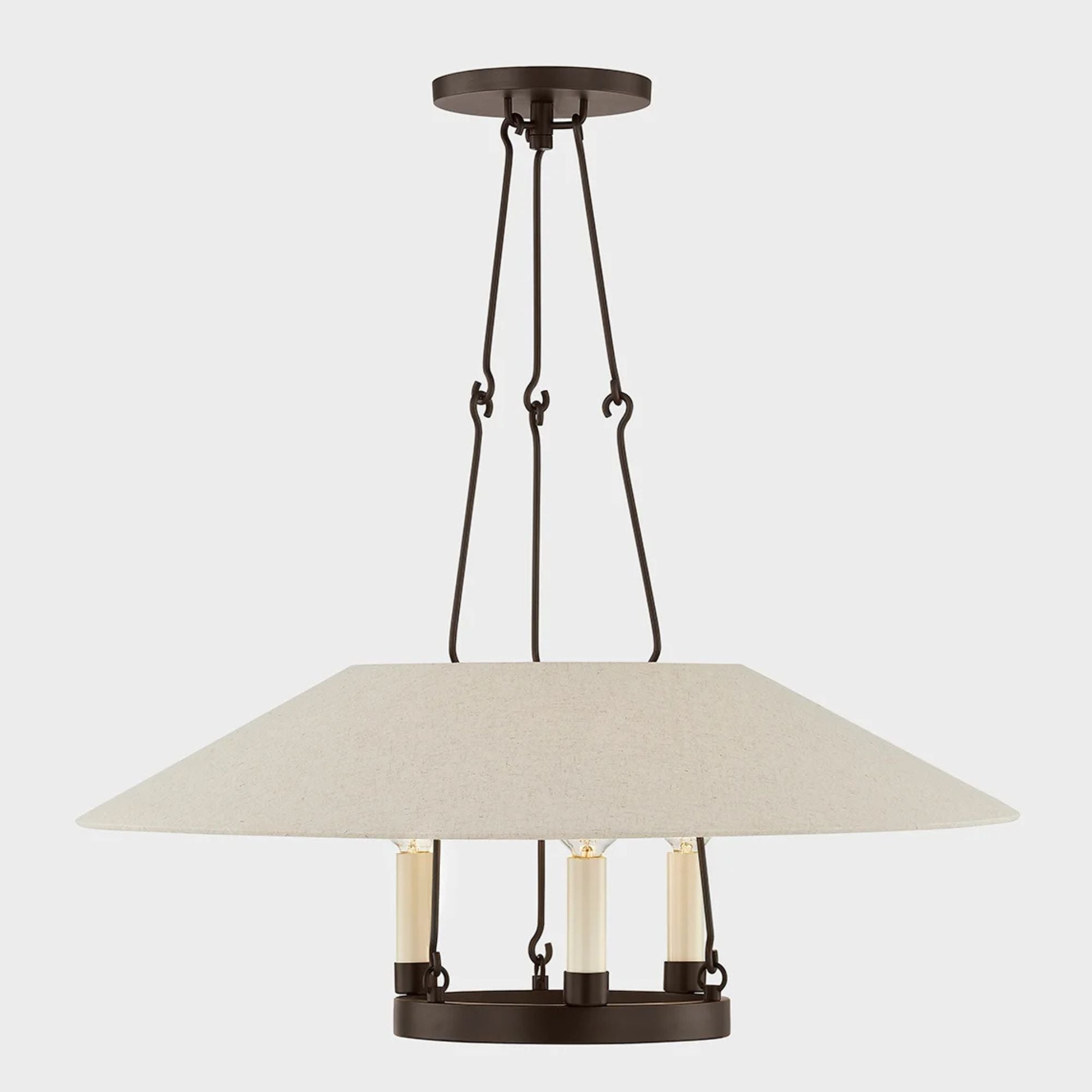 Archive 25" 3-Light Chandelier, Bronze Finish