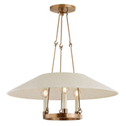 Archive 25" 3-Light Chandelier, Patina Brass Finish