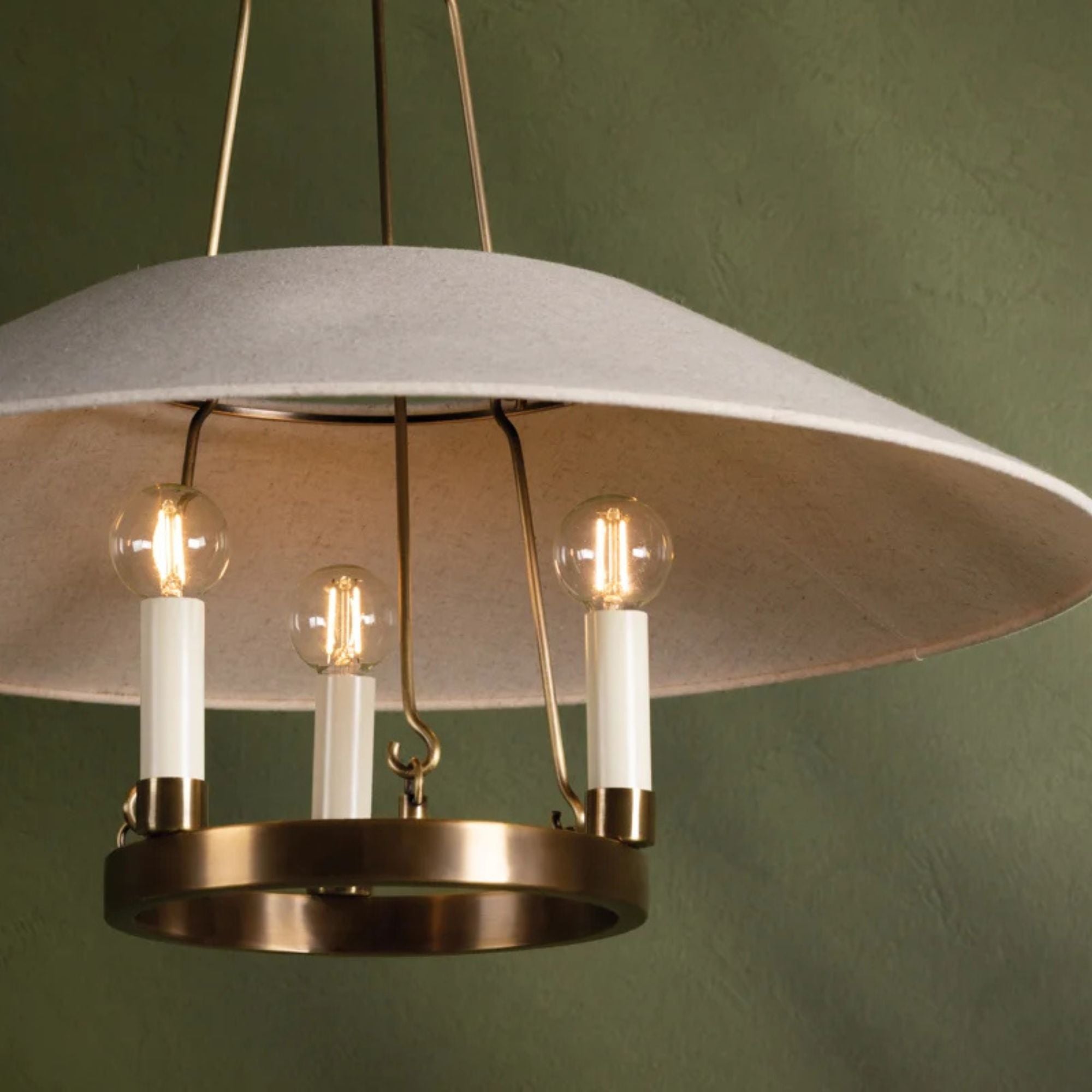 Archive 25" 3-Light Chandelier, Patina Brass Finish