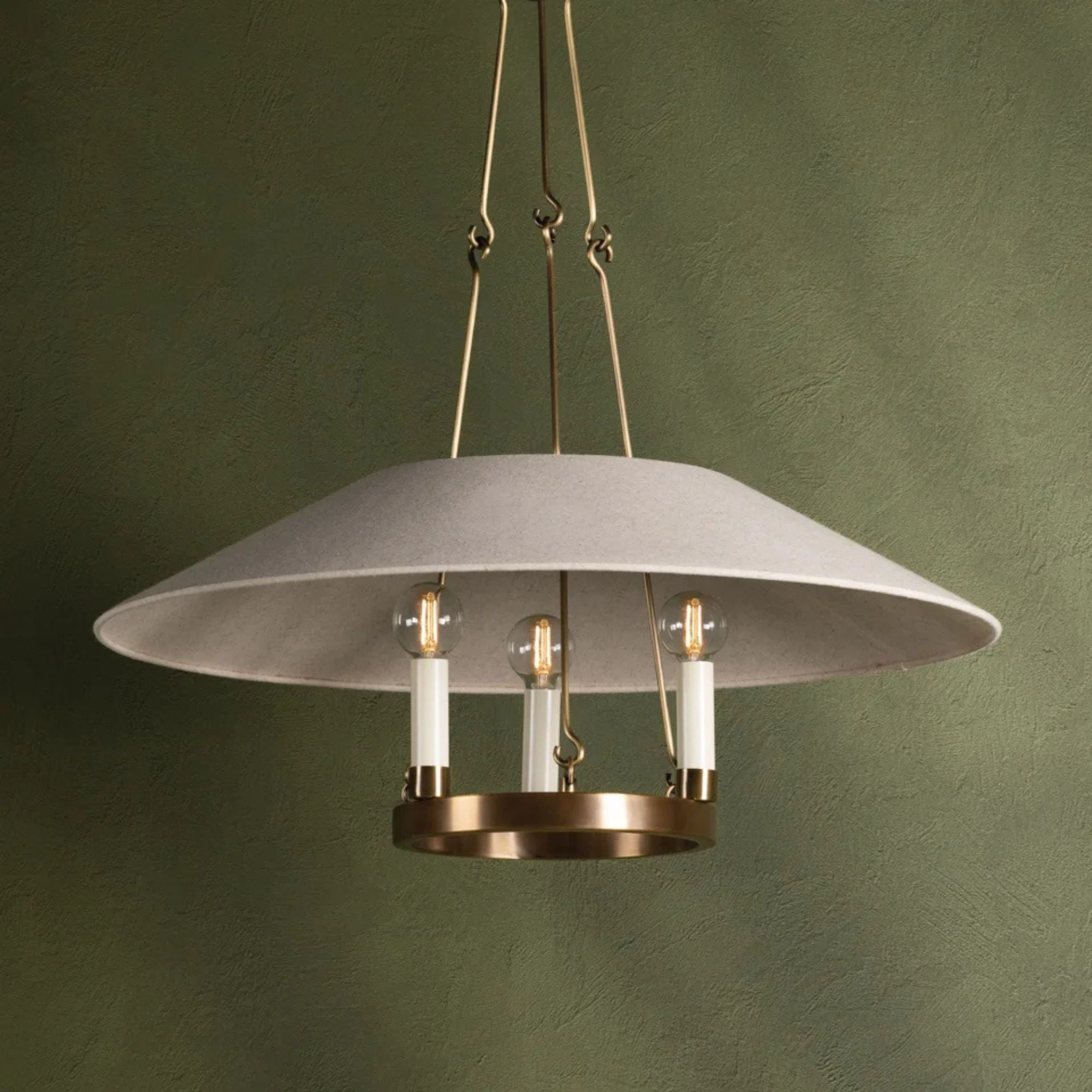 Archive 25" 3-Light Chandelier, Patina Brass Finish