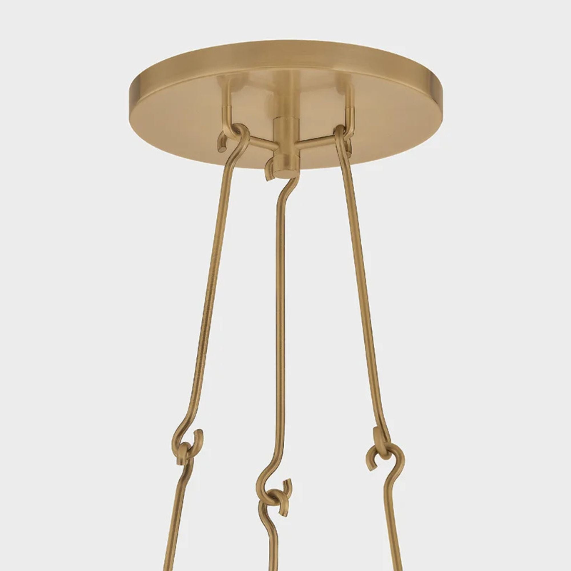 Troy Archive 38 in. 6-Light Chandelier, Patina Brass with Natural Linen Shade