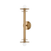 Arley 21" 2-Light Wall Sconce, Patina Brass Finish