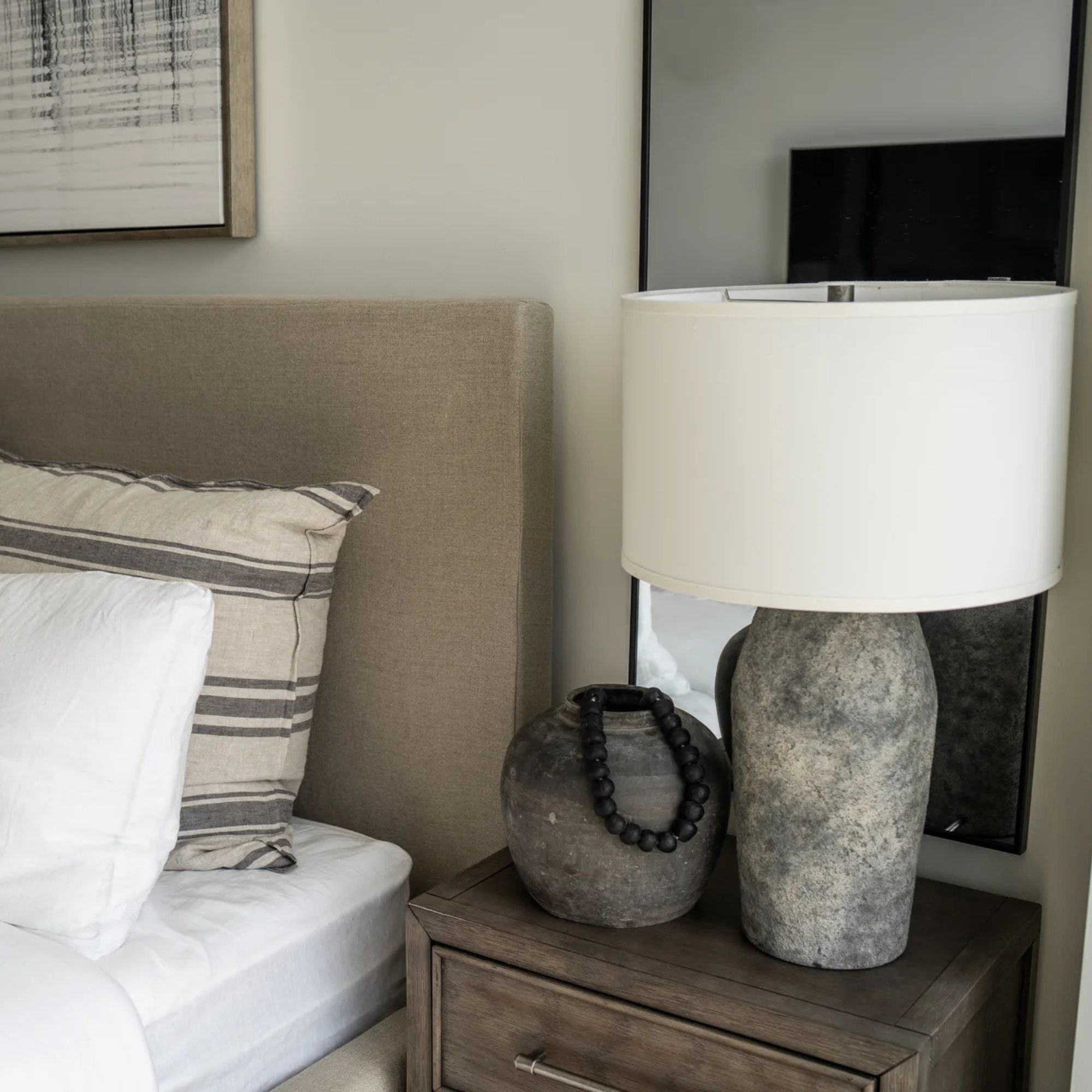 Troy Lighting - Artifact 27" Table Lamp, Moonstone Finish | Bees Lighting