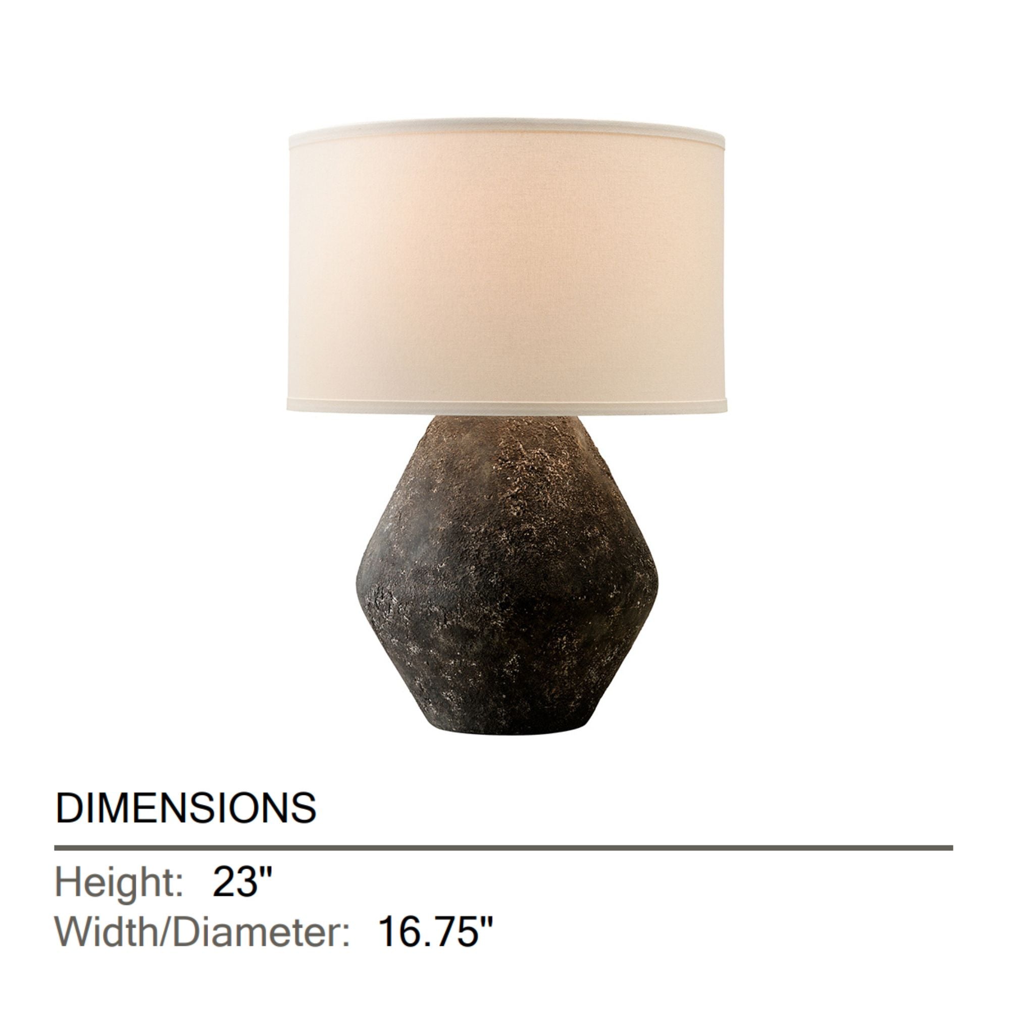 Troy Lighting - Artifact 23" Table Lamp, Lava Finish | Bees Lighting