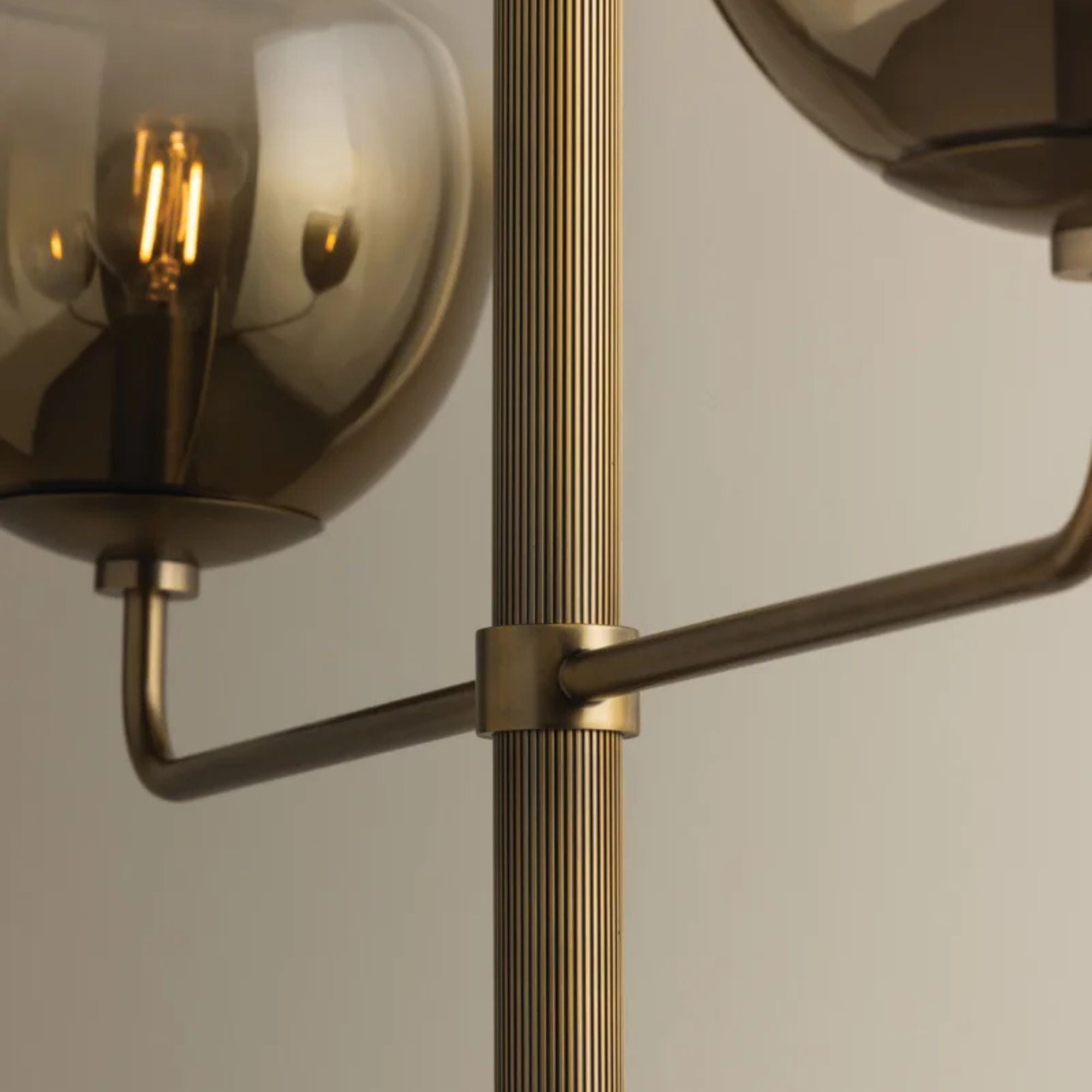 August 34" 4-Light Chandelier, Patina Brass Finish
