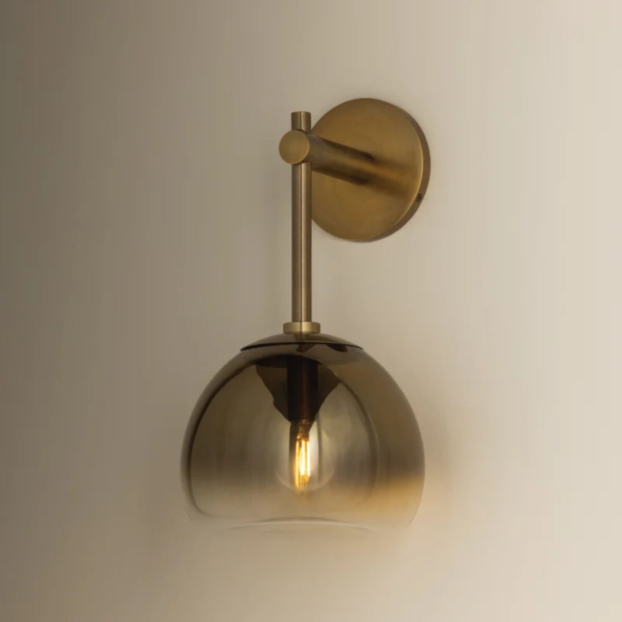 August 15" Wall Sconce, Patina Brass Finish