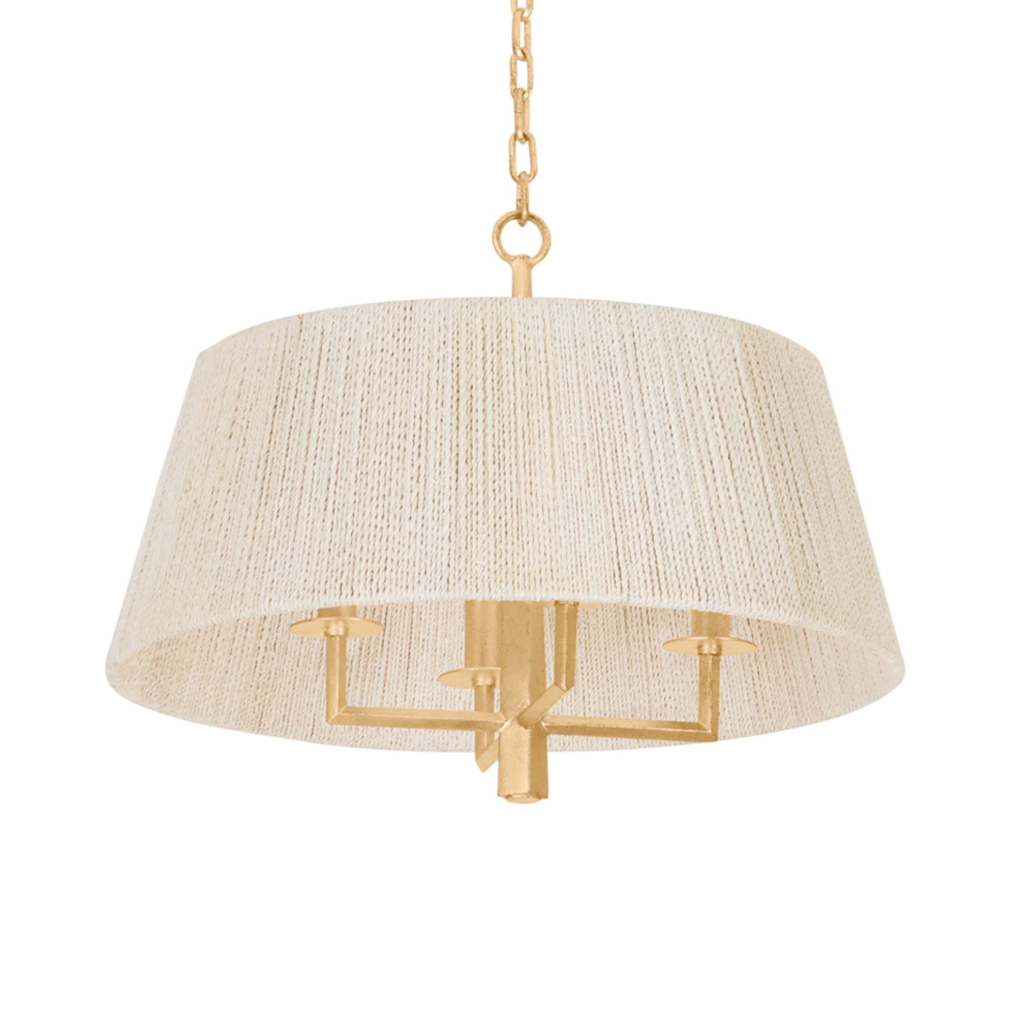 Azar 21" 4-Light Pendant, Vintage Gold Leaf Finish