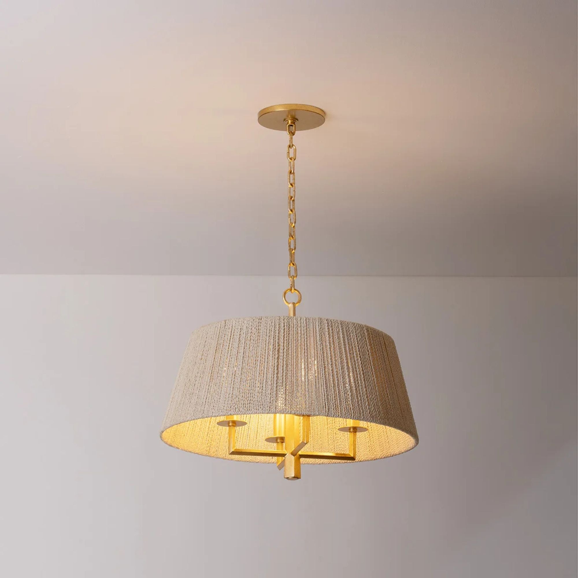 Azar 21" 4-Light Pendant, Vintage Gold Leaf Finish