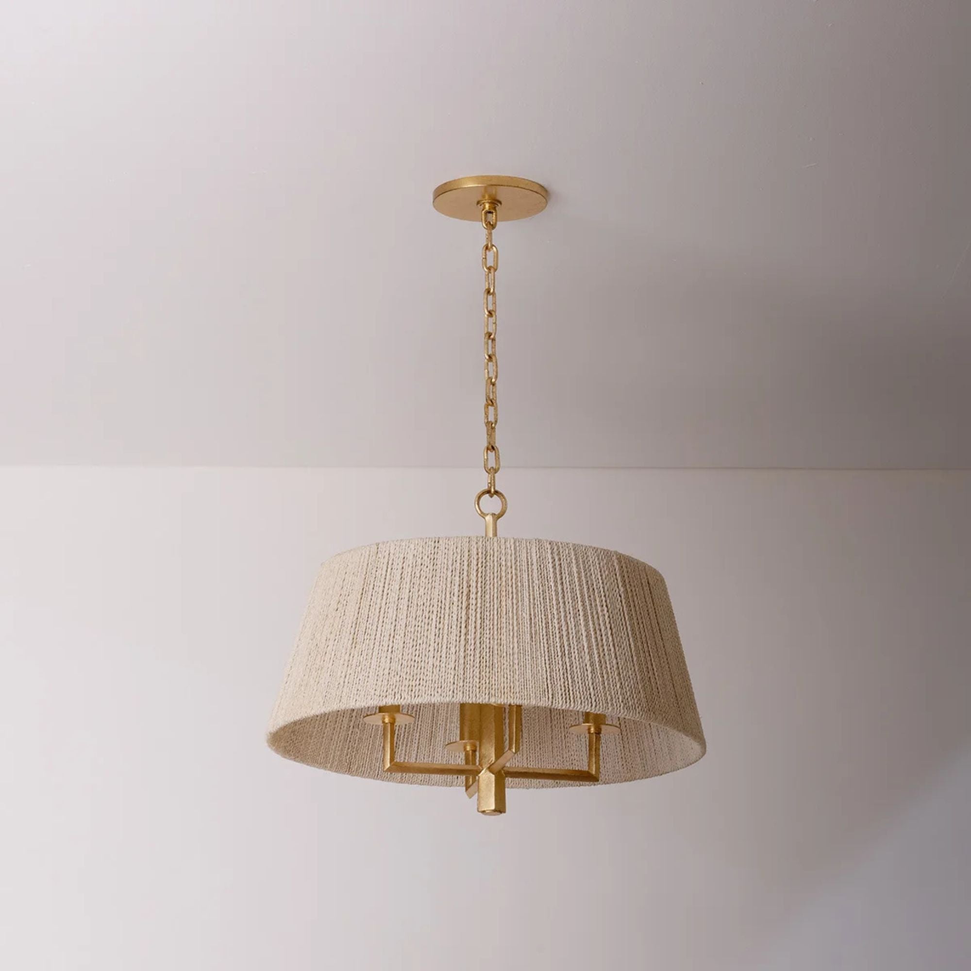 Azar 21" 4-Light Pendant, Vintage Gold Leaf Finish