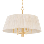 Azar 30" 6-Light Pendant, Vintage Gold Leaf Finish
