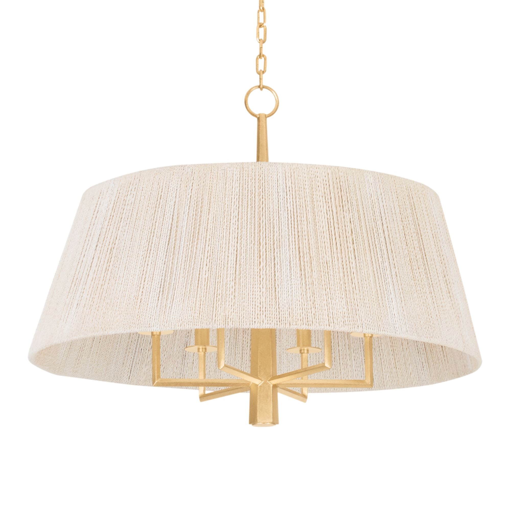 Azar 30" 6-Light Pendant, Vintage Gold Leaf Finish