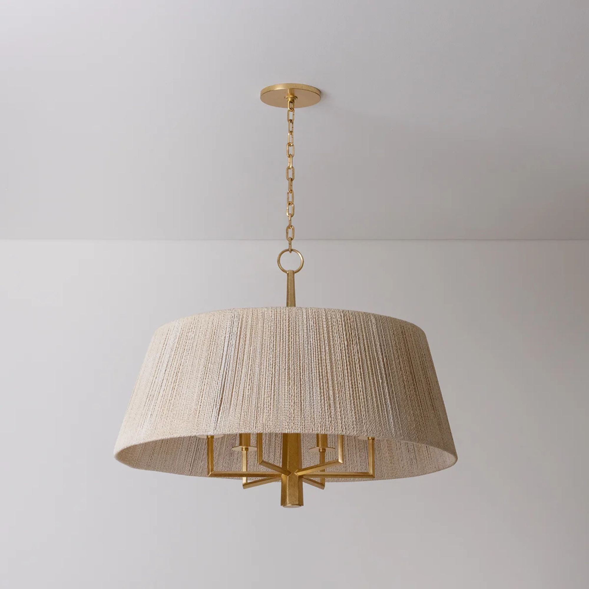 Azar 30" 6-Light Pendant, Vintage Gold Leaf Finish