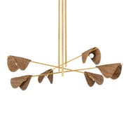 Barnaby 60" 6-Light Chandelier, Vintage Gold Leaf Finish