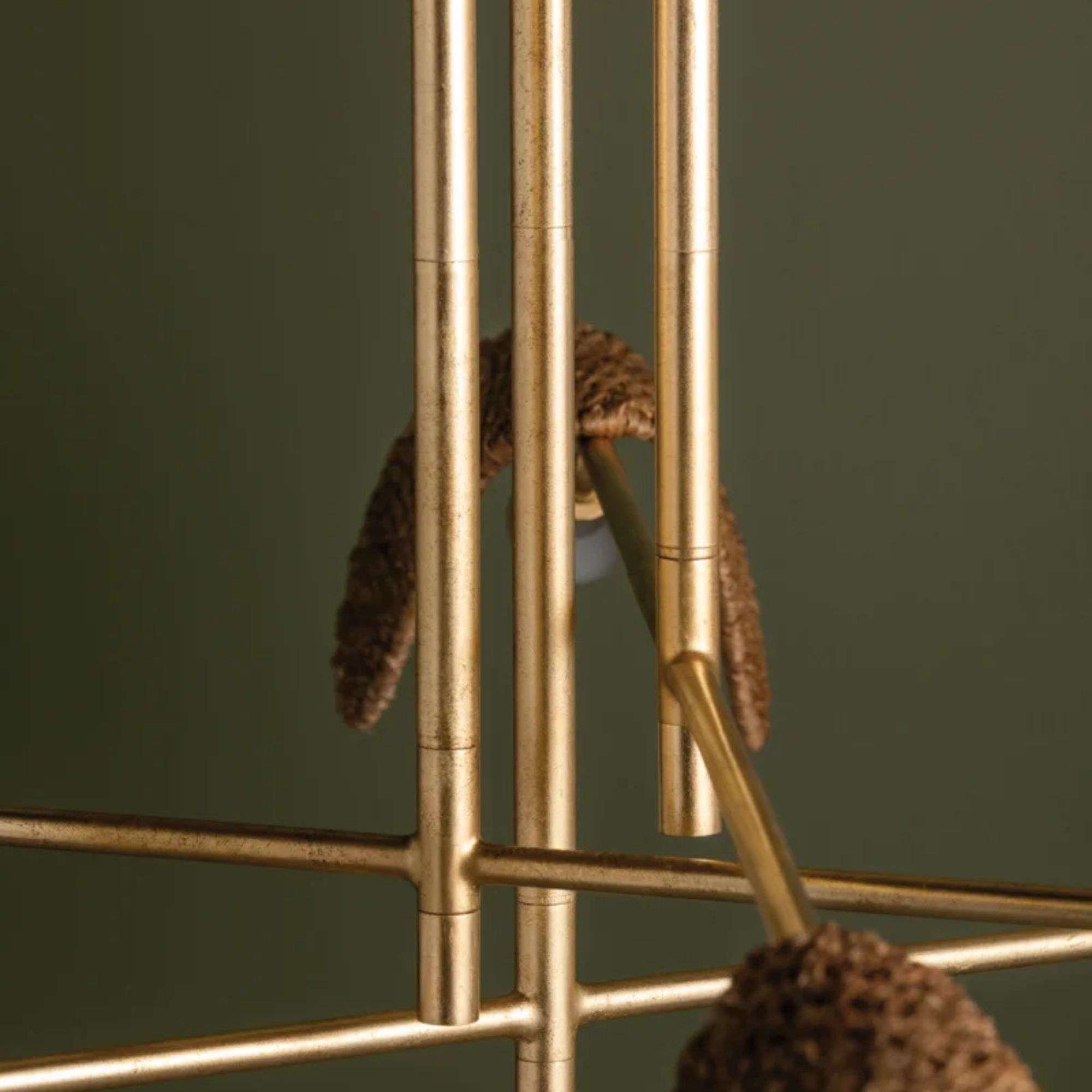 Barnaby 60" 6-Light Chandelier, Vintage Gold Leaf Finish