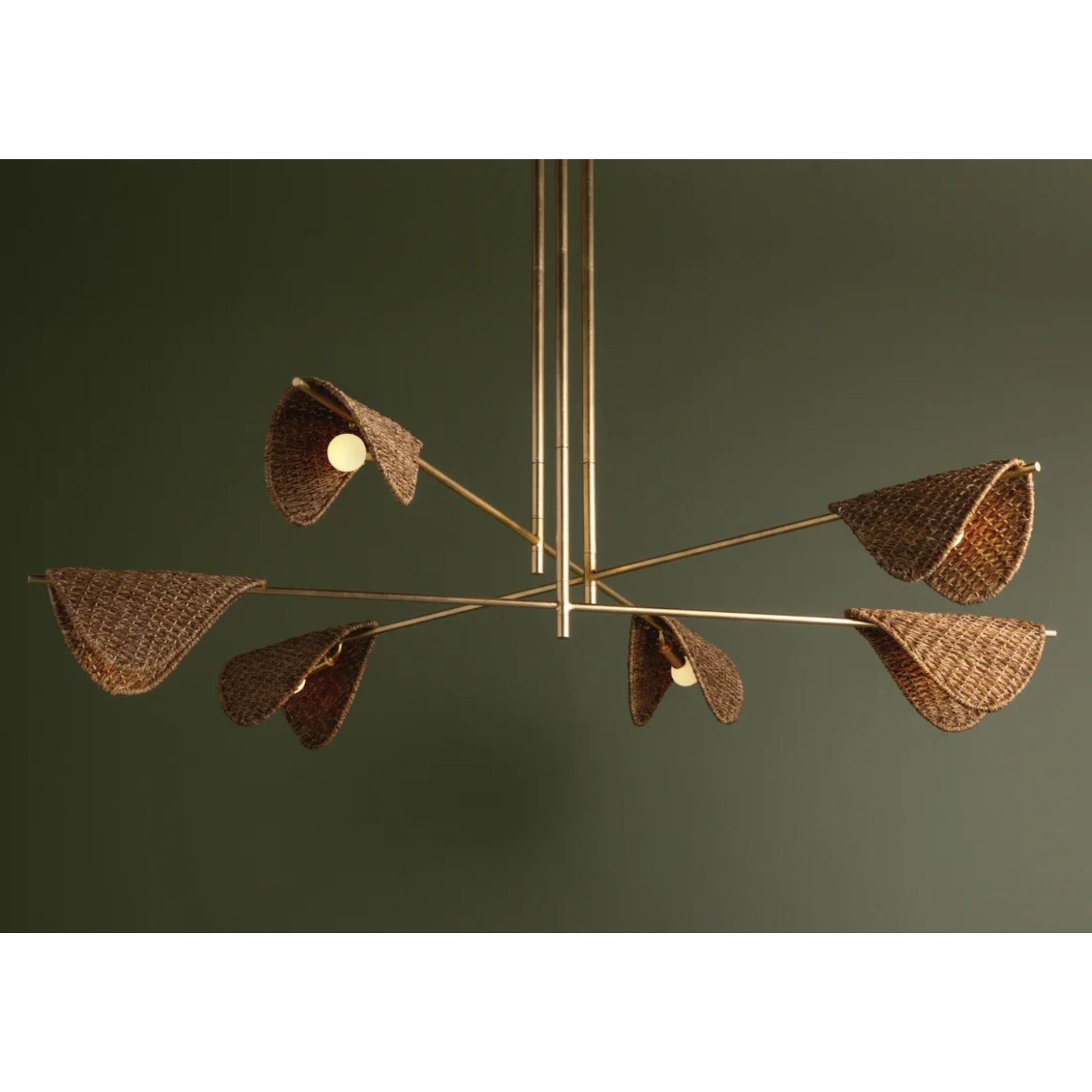 Barnaby 60" 6-Light Chandelier, Vintage Gold Leaf Finish