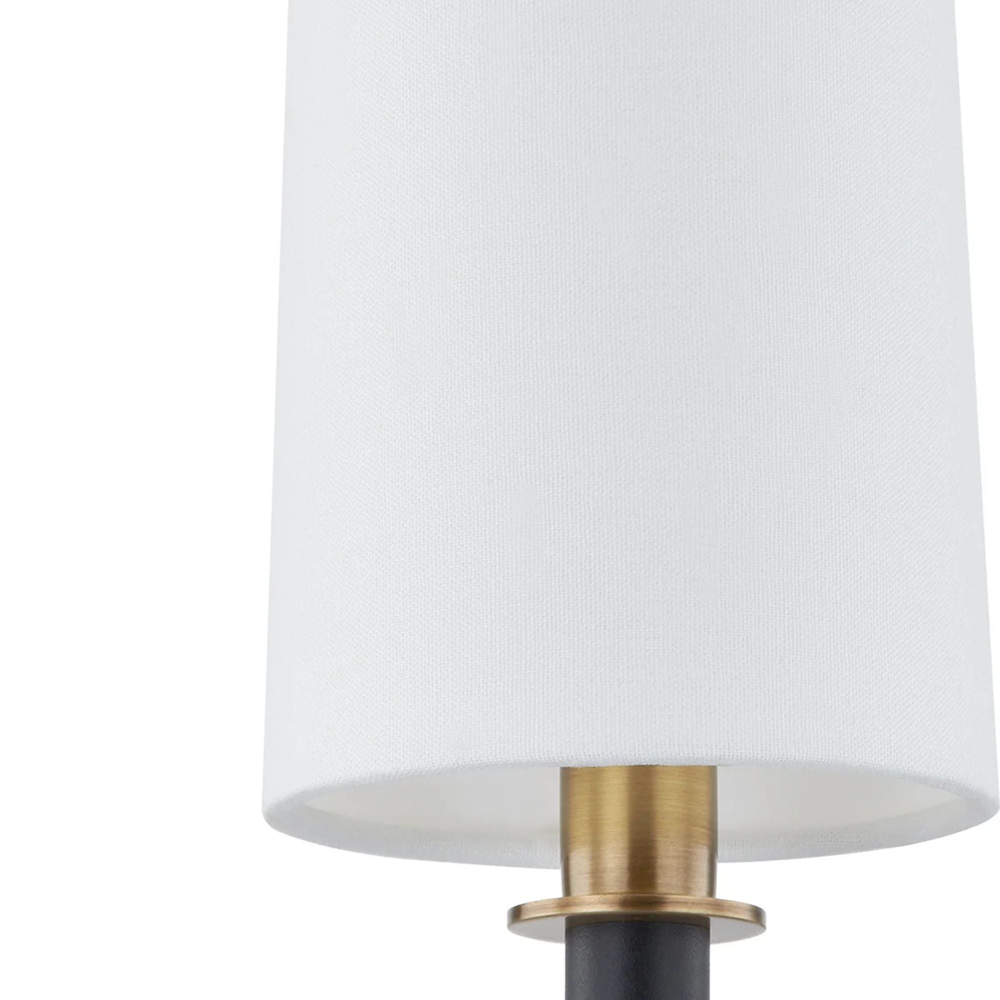Belvedere 19" Wall Sconce, Patina Brass/Textured Black Finish